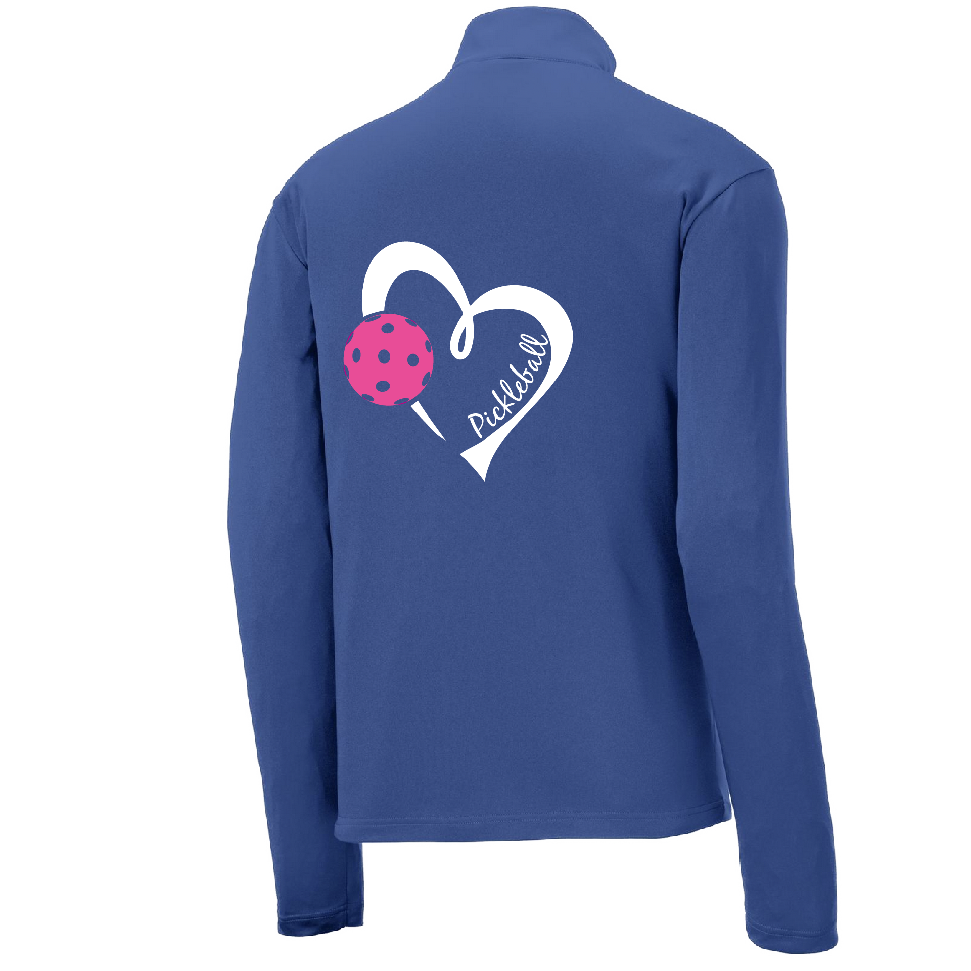 Pickleball Design: Heart with Pickleball  Men's 1/4-Zip Pullover  Turn up the volume in this Men's shirt with its perfect mix of softness and attitude. Material is ultra-comfortable with moisture wicking properties and tri-blend softness. PosiCharge technology locks in color. Highly breathable and lightweight. Versatile enough for wearing year-round.
