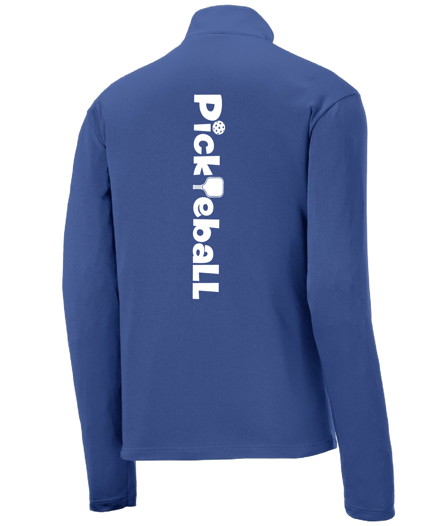 Pickleball Design: Pickleball Horizontal Customizable Location  Men's 1/4-Zip Pullover  Turn up the volume in this Men's shirt with its perfect mix of softness and attitude. Material is ultra-comfortable with moisture wicking properties and tri-blend softness. PosiCharge technology locks in color. Highly breathable and lightweight. Versatile enough for wearing year-round.