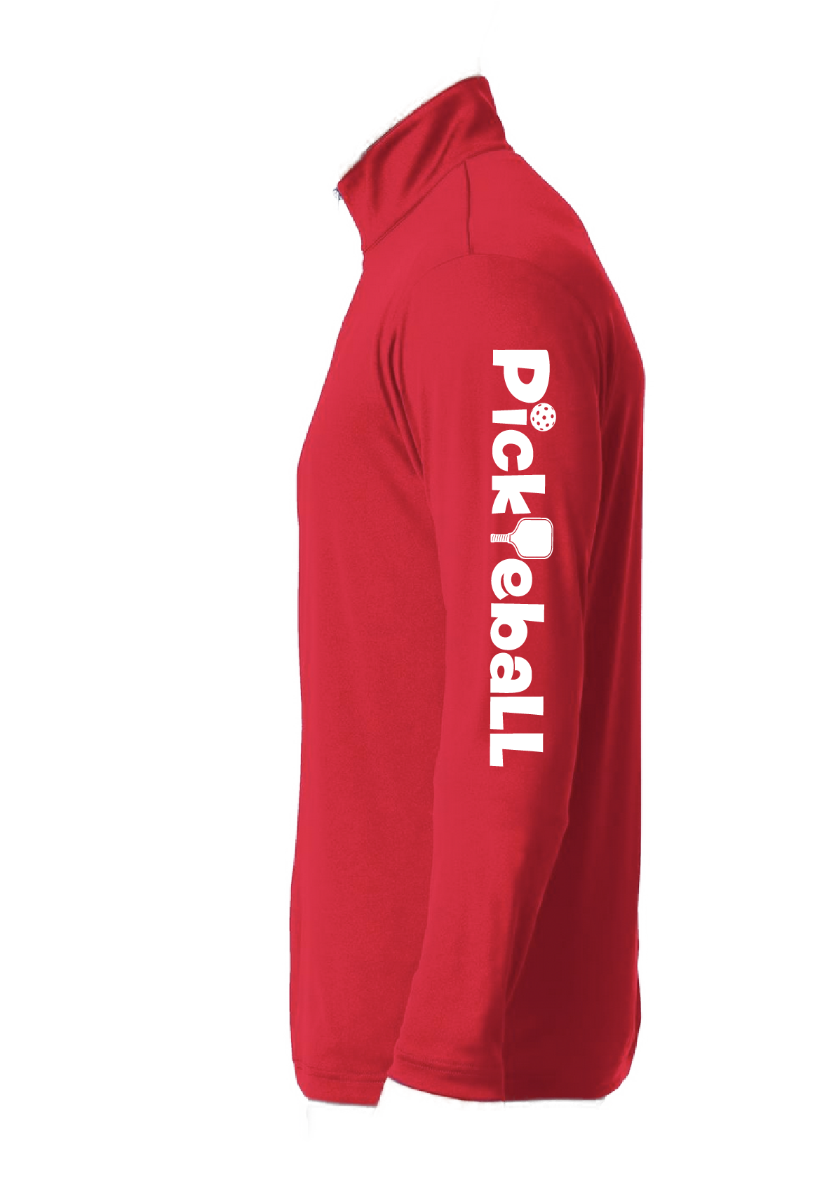 Pickleball Design: Pickleball Horizontal Customizable Location  Men's 1/4-Zip Pullover  Turn up the volume in this Men's shirt with its perfect mix of softness and attitude. Material is ultra-comfortable with moisture wicking properties and tri-blend softness. PosiCharge technology locks in color. Highly breathable and lightweight. Versatile enough for wearing year-round.