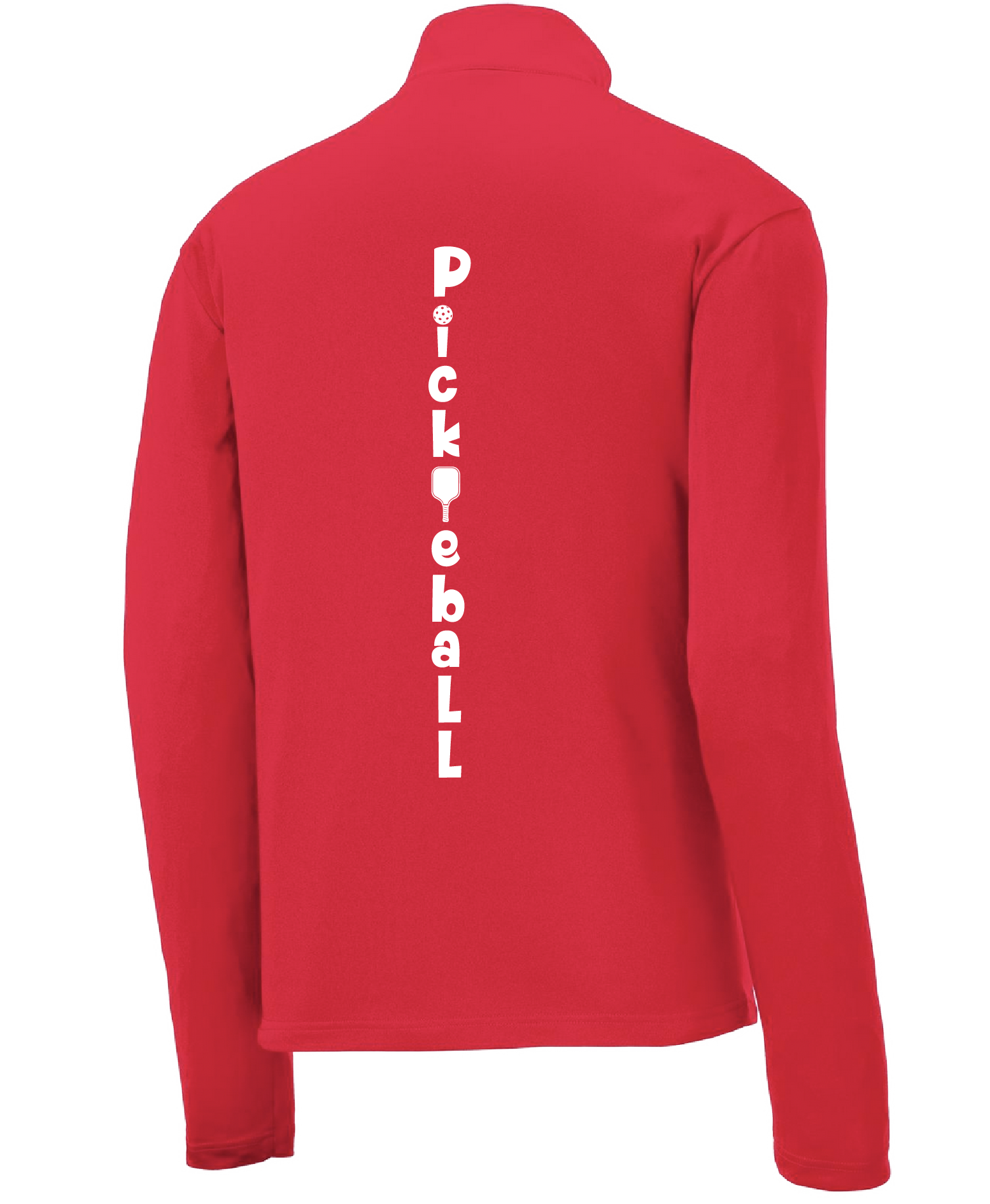 Pickleball Design: Pickleball (Vertical) Customizable Location  Men's 1/4-Zip Pullover  Turn up the volume in this Men's shirt with its perfect mix of softness and attitude. Material is ultra-comfortable with moisture wicking properties and tri-blend softness. PosiCharge technology locks in color. Highly breathable and lightweight. Versatile enough for wearing year-round.