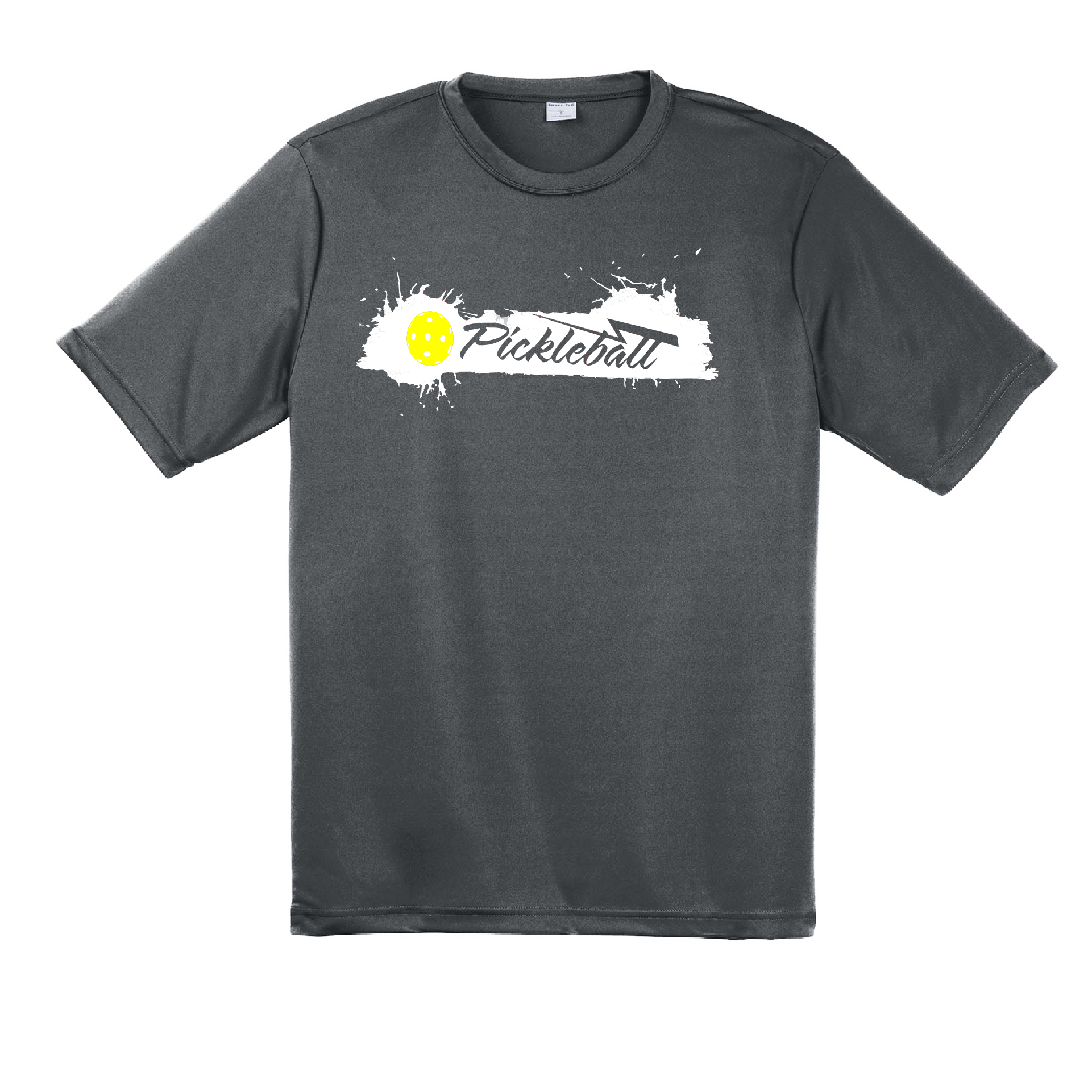 Pickleball Design: Extreme  Men's Style: Short Sleeved   Shirts are lightweight, roomy and highly breathable. These moisture-wicking shirts are designed for athletic performance. They feature PosiCharge technology to lock in color and prevent logos from fading. Removable tag and set-in sleeves for comfort.