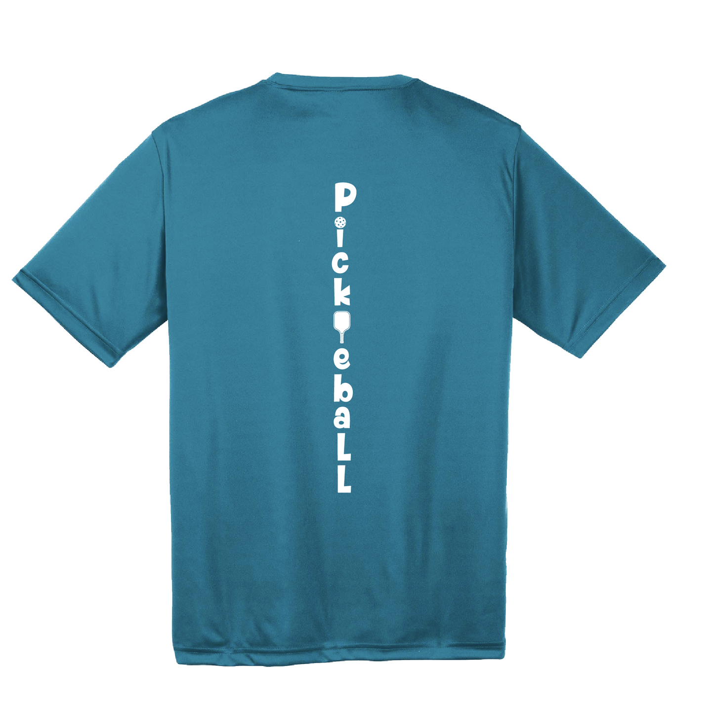 Pickleball Design: Pickleball Vertical Customizable Location  Men's Styles: Short Sleeve (SS)  Shirts are lightweight, roomy and highly breathable. These moisture-wicking shirts are designed for athletic performance. They feature PosiCharge technology to lock in color and prevent logos from fading. Removable tag and set-in sleeves for comfort.