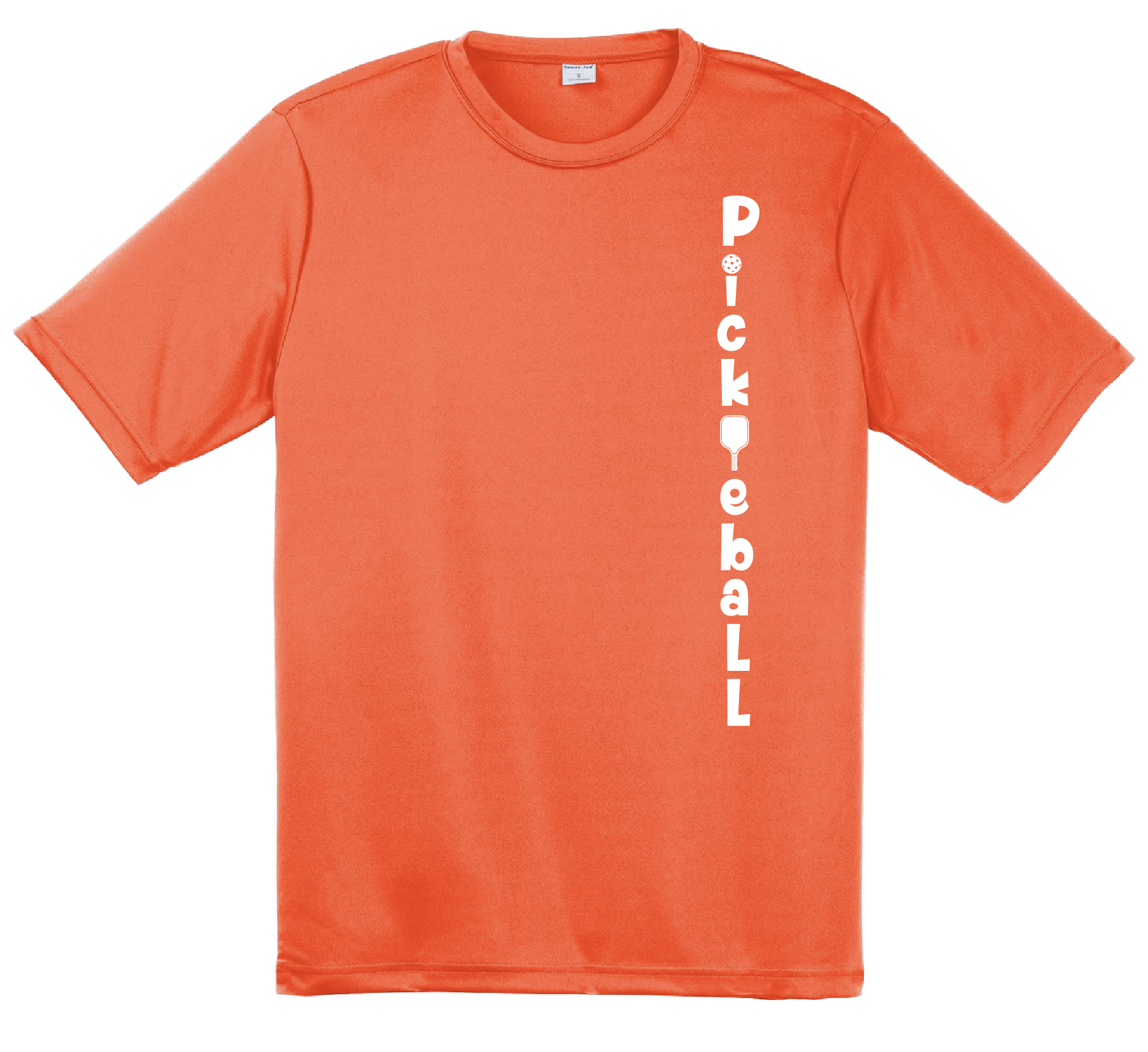 Pickleball Design: Pickleball Vertical Customizable Location  Men's Styles: Short Sleeve (SS)  Shirts are lightweight, roomy and highly breathable. These moisture-wicking shirts are designed for athletic performance. They feature PosiCharge technology to lock in color and prevent logos from fading. Removable tag and set-in sleeves for comfort.