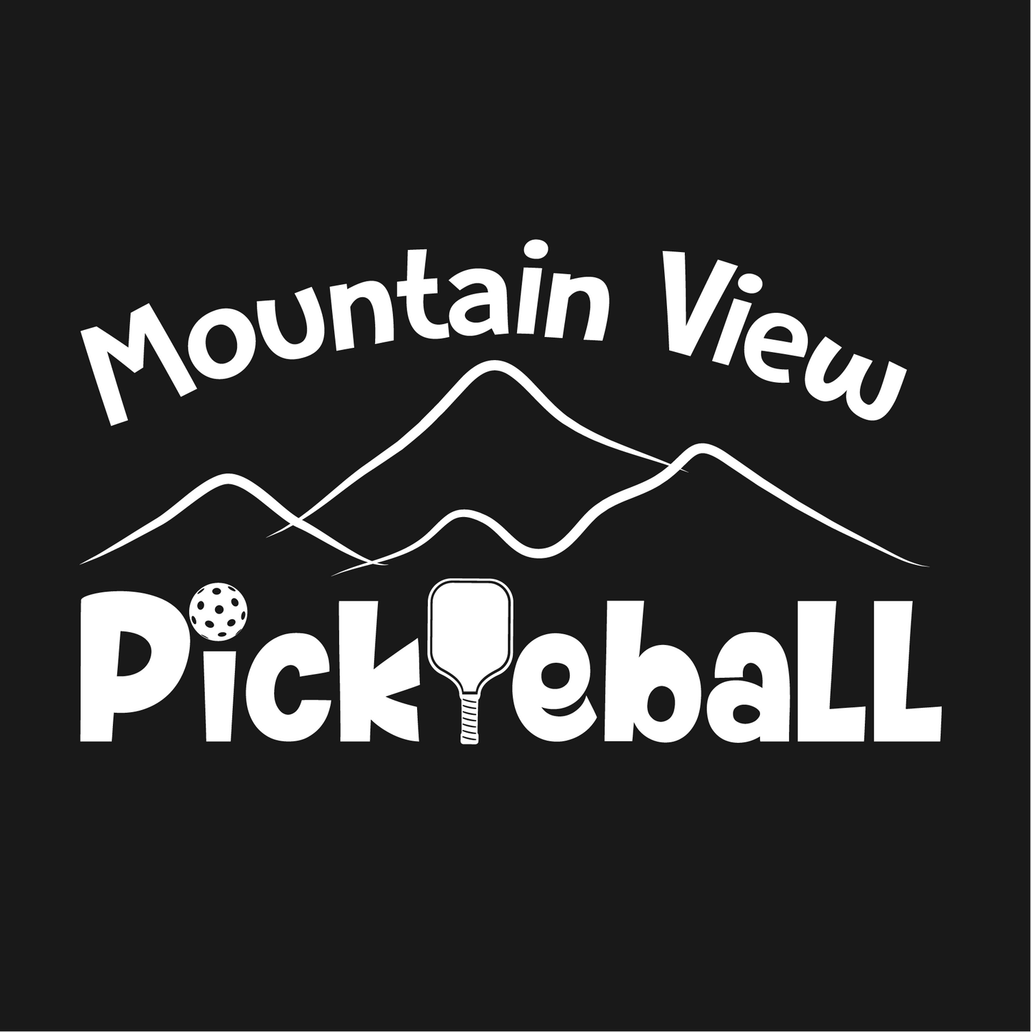 Mountain View Pickleball Club | Pickleball Sports Duffel | Medium Size Court Bag