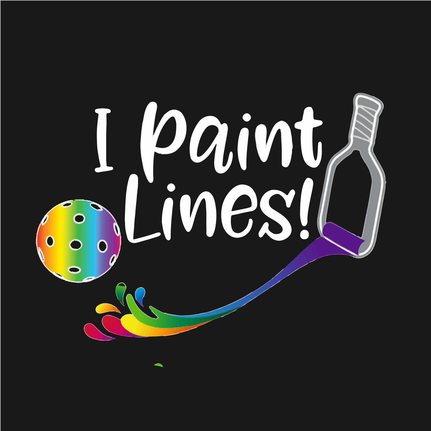 I Paint Pickleball Lines | Women’s Racerback Tank | 100% Polyester