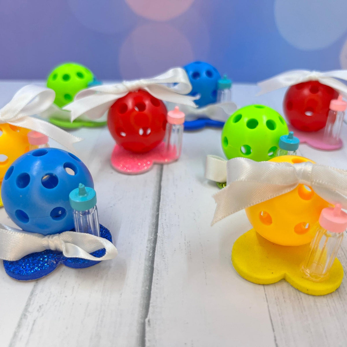 Pickleball Baby Shower Favors Or Cake Toppers (Set of 8) | Fun Pickleball Gifts