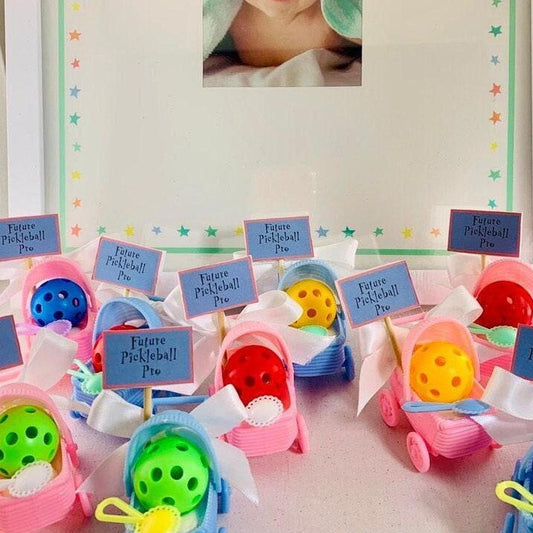 Pickleball Carriage Baby Shower Favors (Set Of 6) | Fun Pickleball Gifts