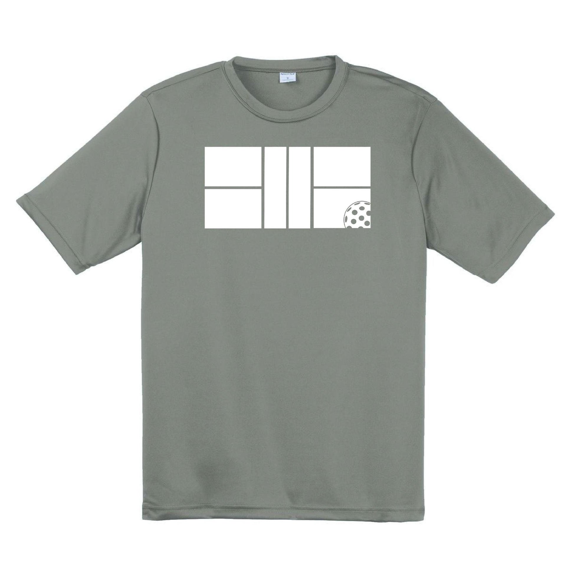 Pickleball Court | Clearance Men’s Short Sleeve Pickleball Performance T-Shirt | 100% Polyester