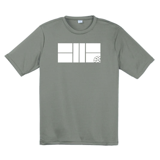 Pickleball Court (Clearance) | Youth Short Sleeve Pickleball Performance T-Shirts | 100% Polyester