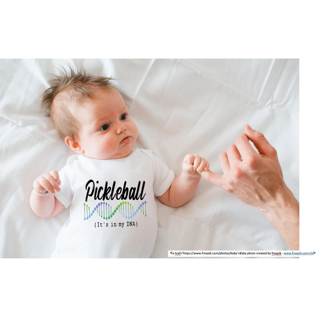 Pickleball Is In My DNA | Infant Short Sleeve One Piece Bodysuit | 100% Cotton