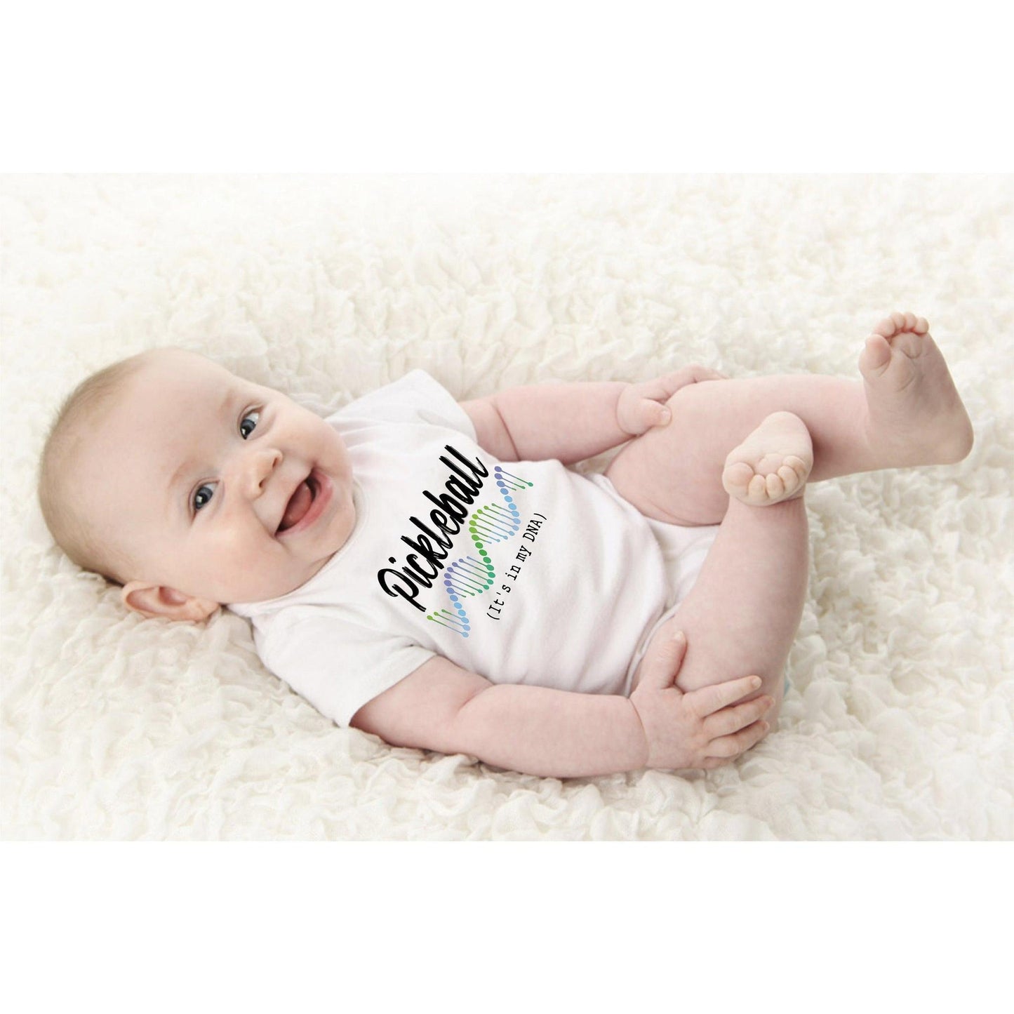 Pickleball Is In My DNA | Infant Short Sleeve One Piece Bodysuit | 100% Cotton