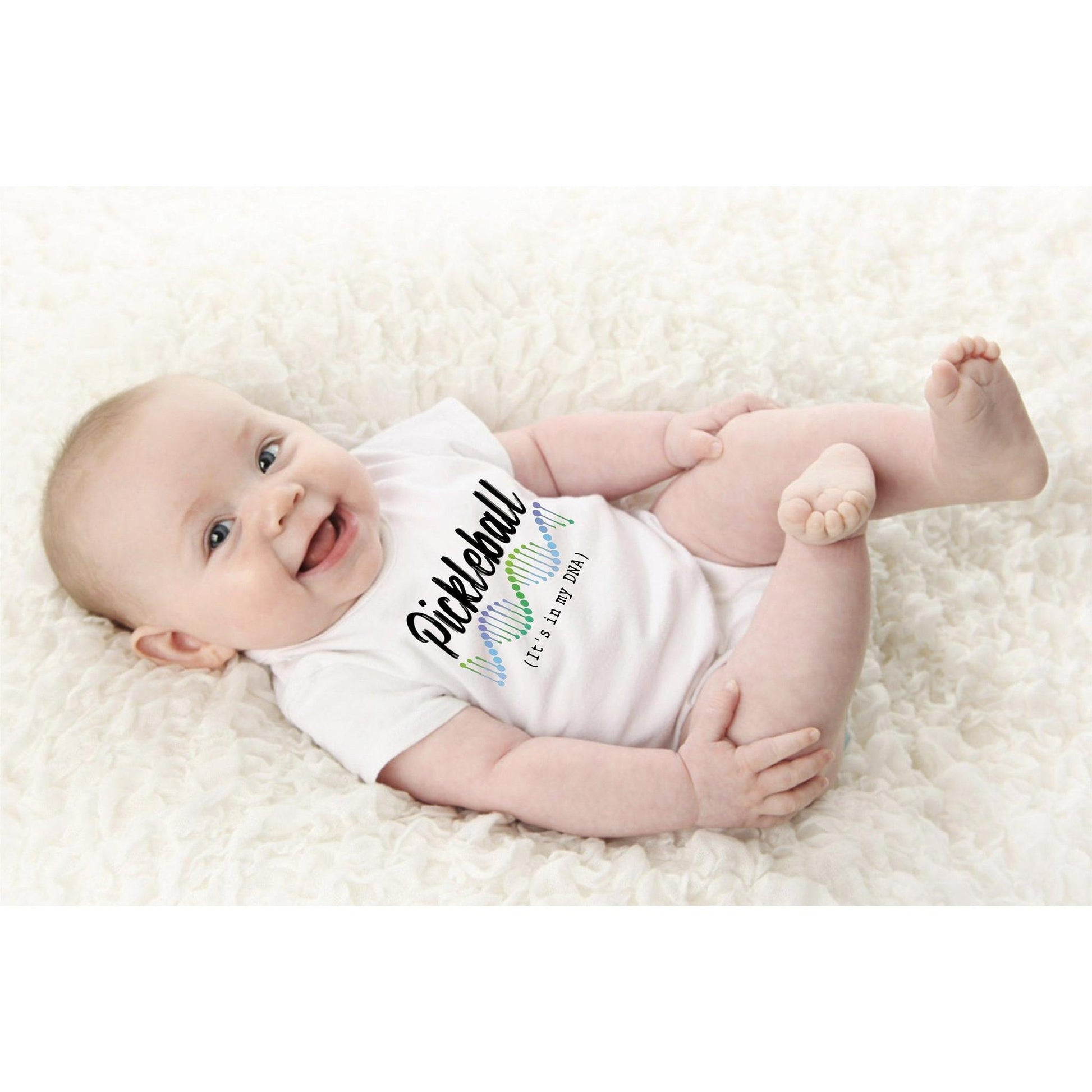 Pickleball Is In My DNA | Infant Short Sleeve One Piece Bodysuit | 100% Cotton