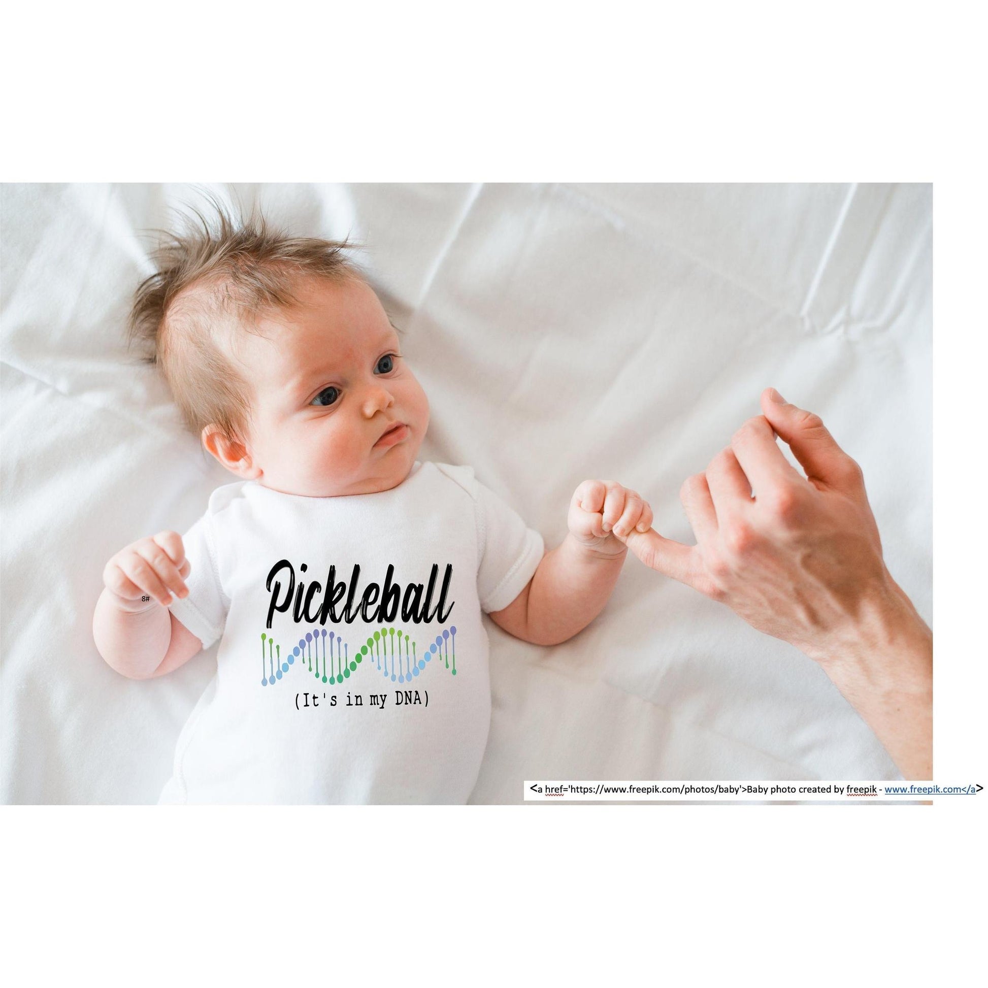 Pickleball Is In My DNA | Infant Short Sleeve Onesie | 100% Cotton