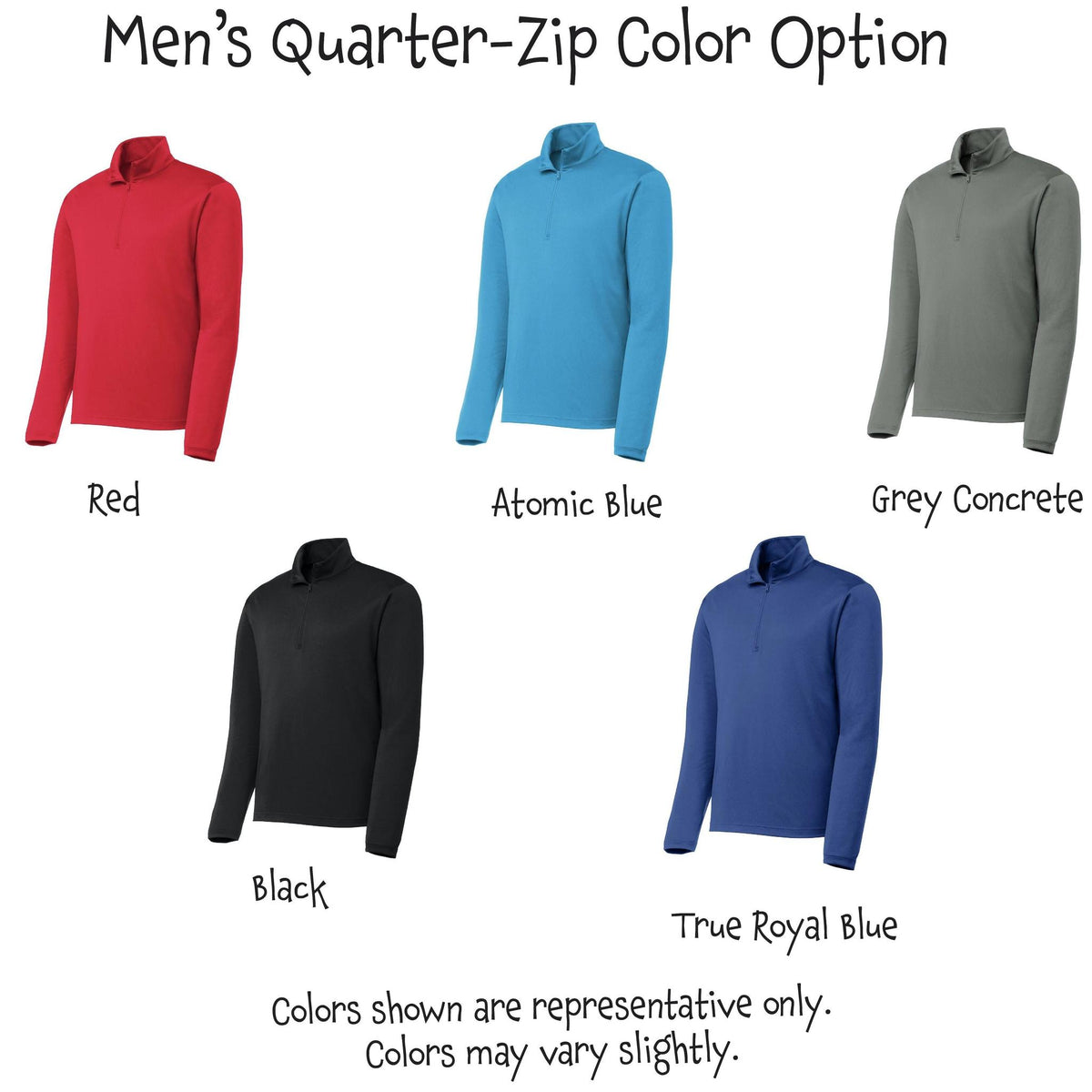 Pickleball Vertical (Custom) | Men's 1/4 Zip Pullover Performance Shirts Athletic Shirt | 100% Polyester