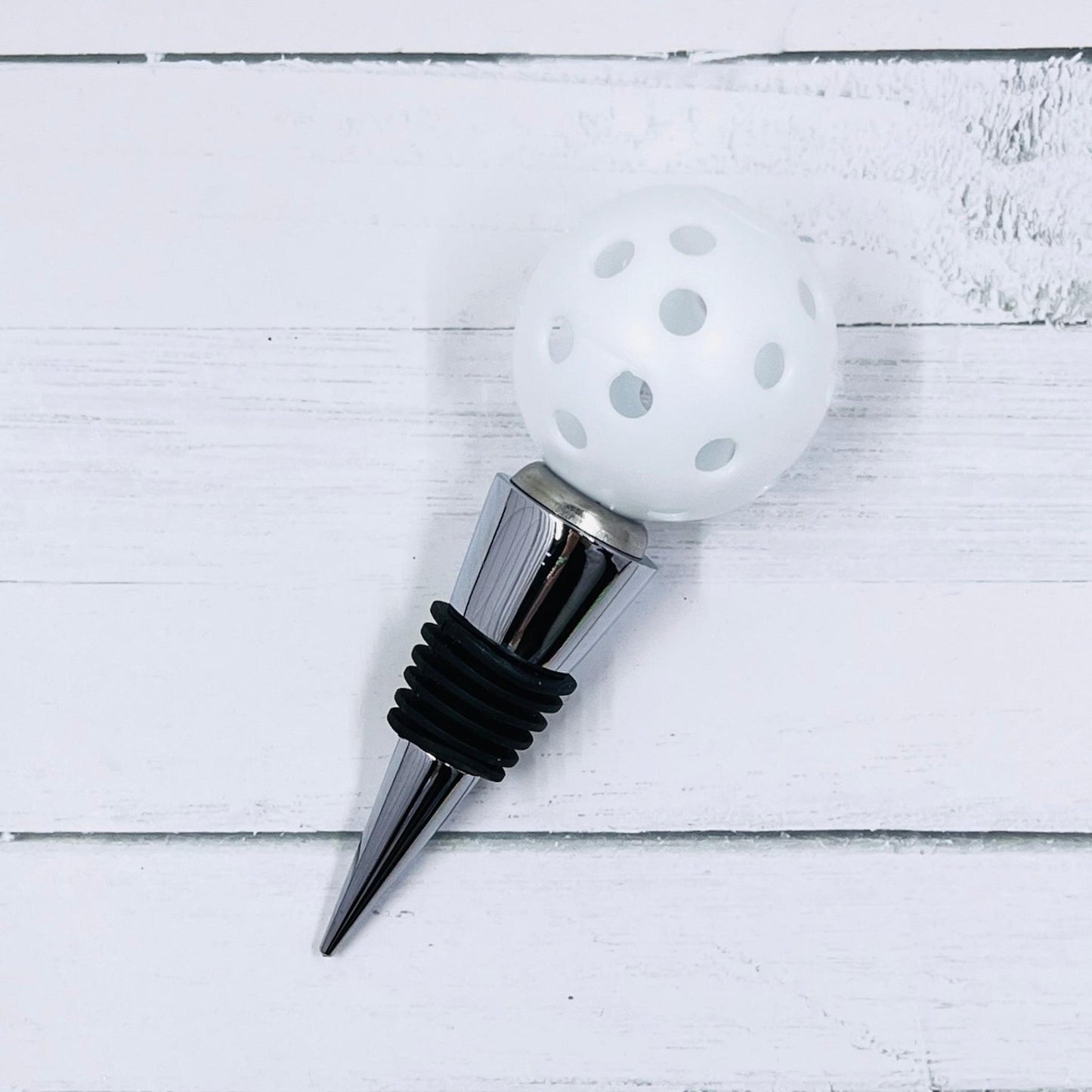 Pickleball Wine Bottle Stopper (Custom) | Fun Pickleball Gifts