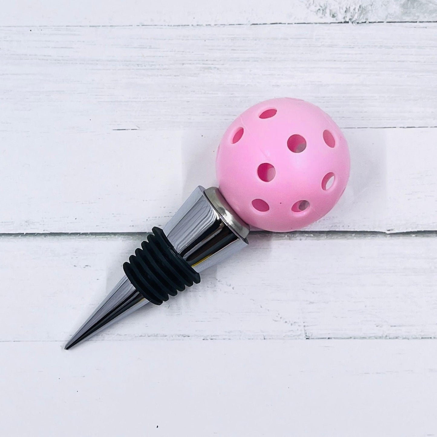 Pickleball Wine Bottle Stopper (Custom) | Fun Pickleball Gifts