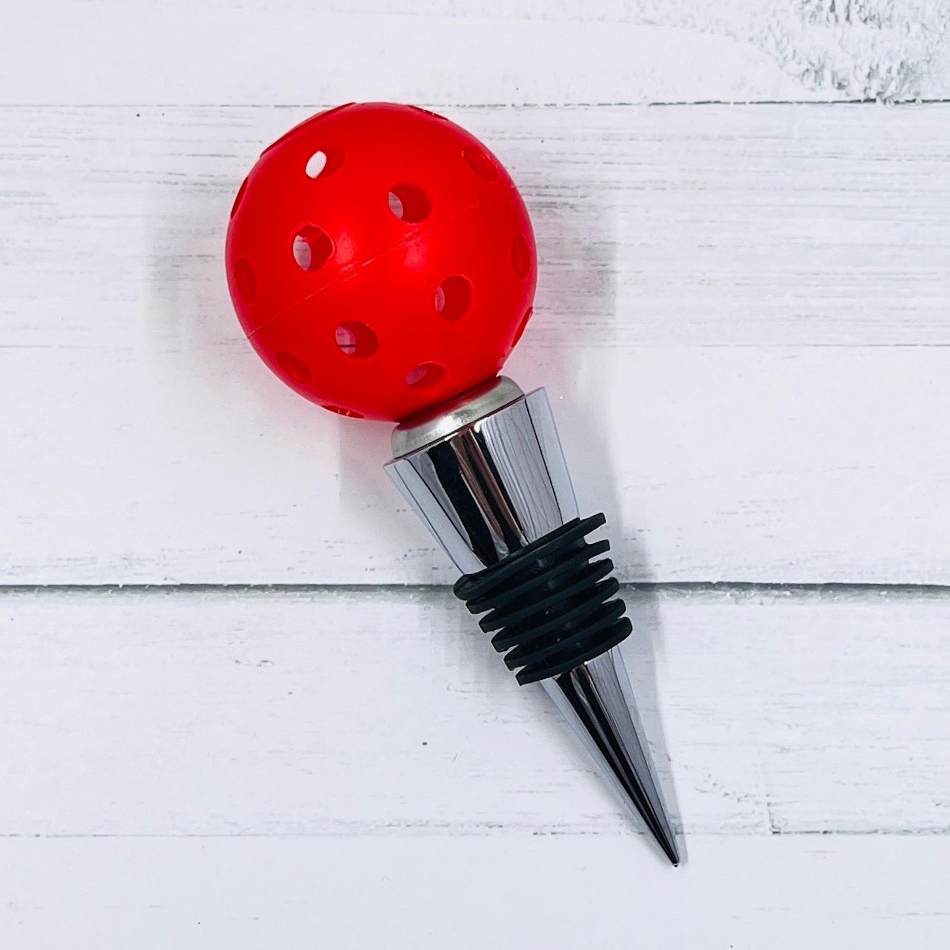 Pickleball Wine Bottle Stopper (Customizable) | Fun Pickleball Gifts