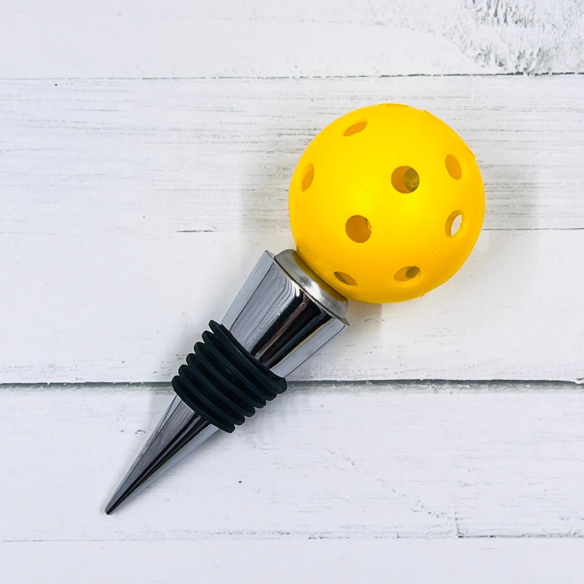 Pickleball Wine Bottle Stopper (Customizable) | Fun Pickleball Gifts
