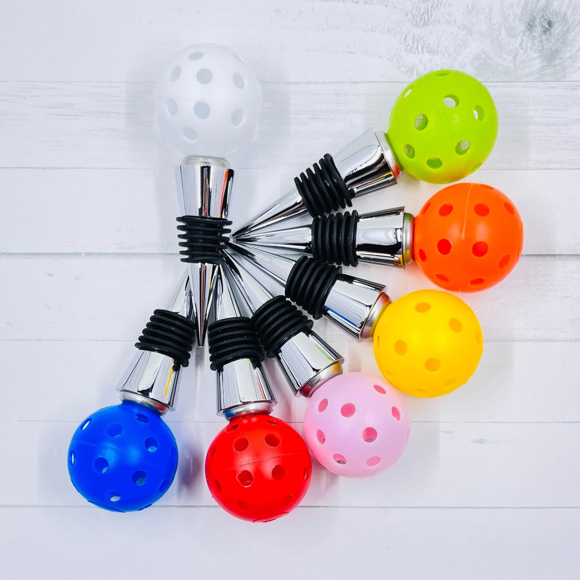 Pickleball Wine Bottle Stopper (Customizable) | Fun Pickleball Gifts