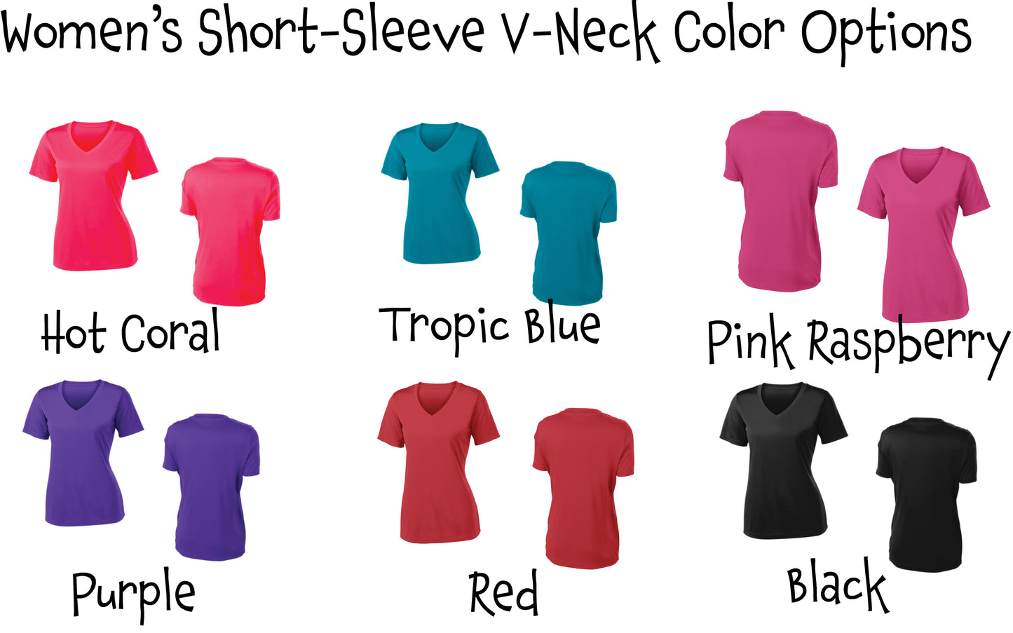 Fear The Paddle | Women's Short Sleeve V-Neck Pickleball Shirts | 100% Polyester