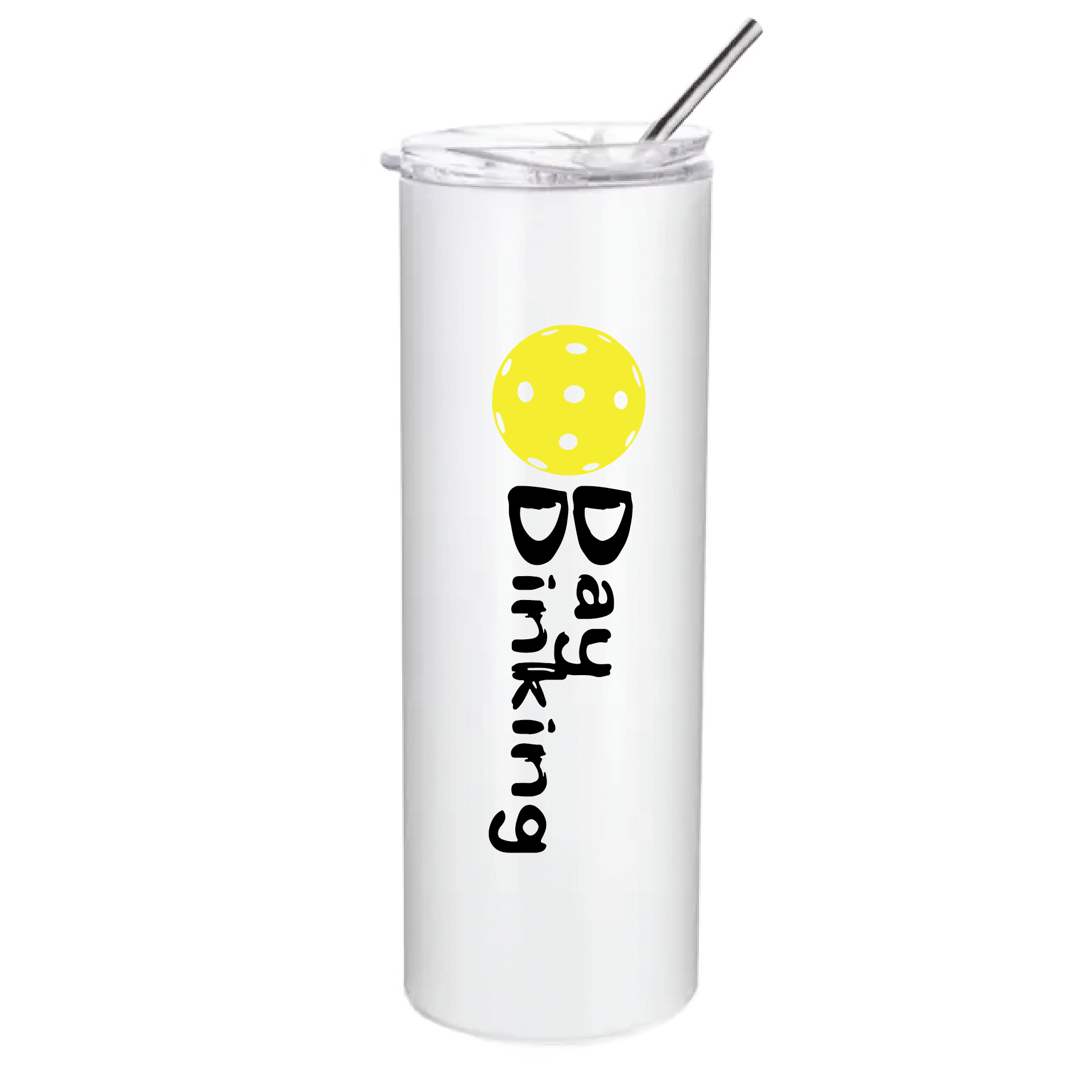 Design: Day Dinking (Horizontal)  These stainless steel Tumblers help keep your drink cold for 24 hours while you are out on the court playing!! Also can help keep warm drinks warm for 8 hours. No BPA and a sweat-free coating. These are also PP food grade drink containers. Comes with a splash proof lid with a seal ring which makes it beautiful and durable. One-piece molding makes it crack free for long time durability.