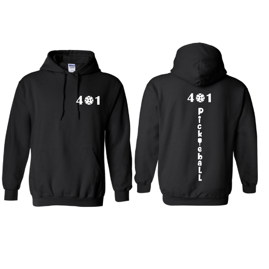 Design: 401 Pickleball  Unisex Hooded Sweatshirt: Moisture-wicking, double-lined hood, front pouch pocket.  This unisex hooded sweatshirt is ultra comfortable and soft. Stay warm on the Pickleball courts while being a hit with this one of kind design.