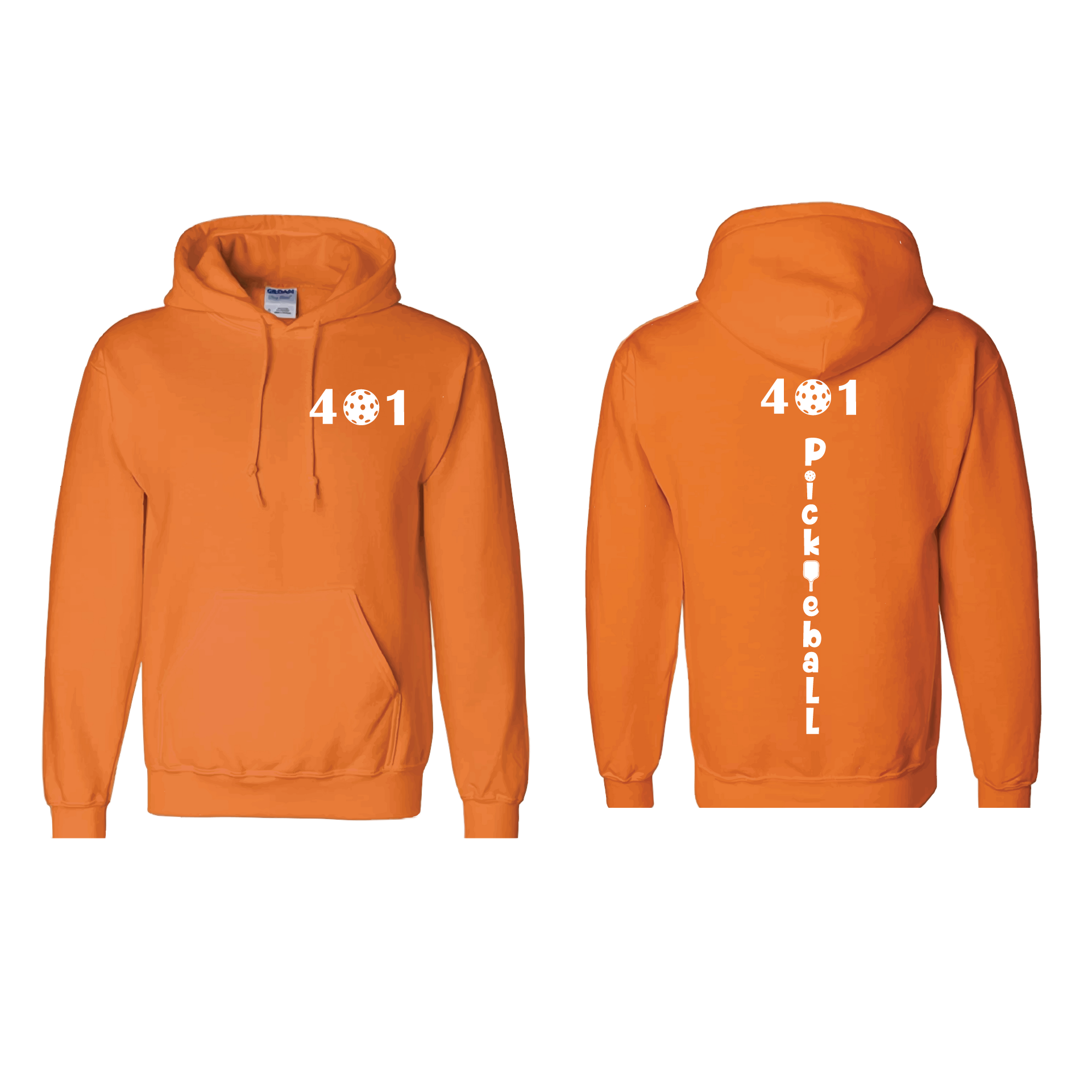 Design: 401 Pickleball  Unisex Hooded Sweatshirt: Moisture-wicking, double-lined hood, front pouch pocket.  This unisex hooded sweatshirt is ultra comfortable and soft. Stay warm on the Pickleball courts while being a hit with this one of kind design.