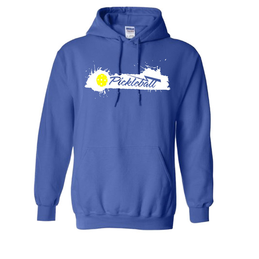 Pickleball Design: Extreme  Unisex Hooded Sweatshirt: Moisture-wicking, double-lined hood, front pouch pocket.  This unisex hooded sweatshirt is ultra comfortable and soft. Stay warm on the Pickleball courts while being that hit with this one of kind design.