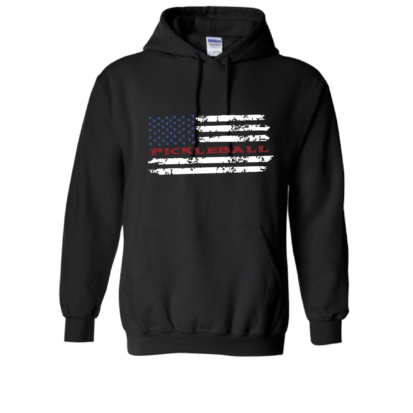 Design: Pickleball Flag Horizontal or Vertial  Unisex Hooded Sweatshirt: Moisture-wicking, double-lined hood, front pouch pocket.  This unisex hooded sweatshirt is ultra comfortable and soft. Stay warm on the Pickleball courts while being that hit with this one of kind 