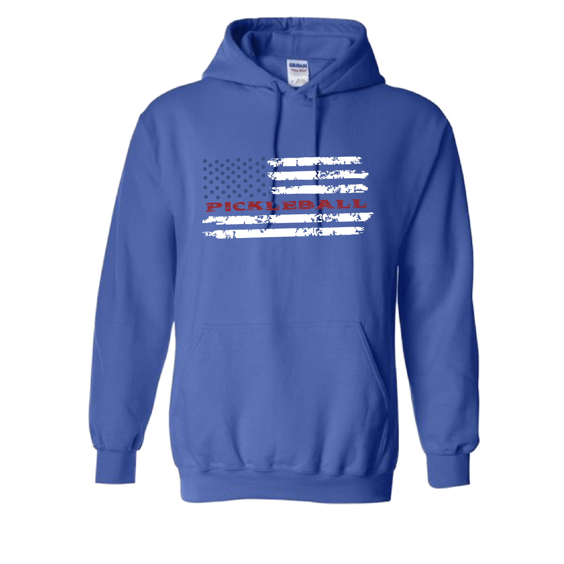 Design: Pickleball Flag Horizontal or Vertial  Unisex Hooded Sweatshirt: Moisture-wicking, double-lined hood, front pouch pocket.  This unisex hooded sweatshirt is ultra comfortable and soft. Stay warm on the Pickleball courts while being that hit with this one of kind 