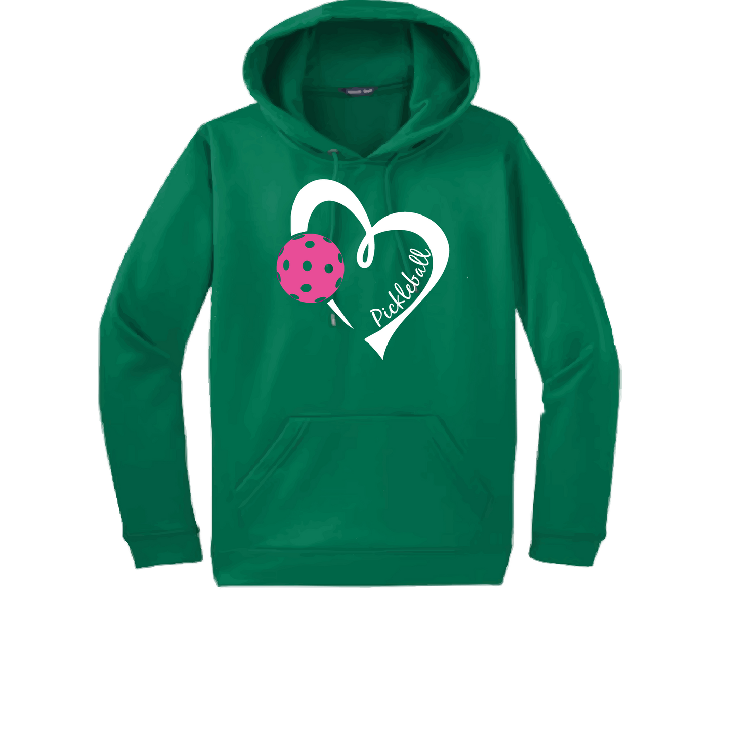 Pickleball Design: Heart with Pickleball  Unisex Hooded Sweatshirt: Moisture-wicking, double-lined hood, front pouch pocket.  This unisex hooded sweatshirt is ultra comfortable and soft. Stay warm on the Pickleball courts while being that hit with this one of kind design.