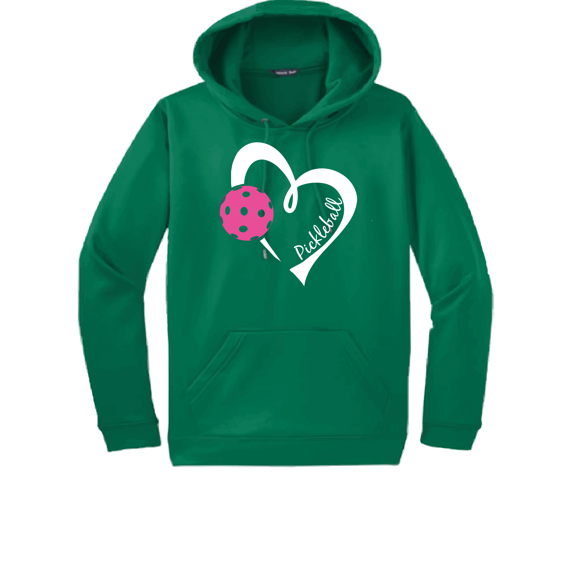 Pickleball Design: Heart with Pickleball  Unisex Hooded Sweatshirt: Moisture-wicking, double-lined hood, front pouch pocket.  This unisex hooded sweatshirt is ultra comfortable and soft. Stay warm on the Pickleball courts while being that hit with this one of kind design.