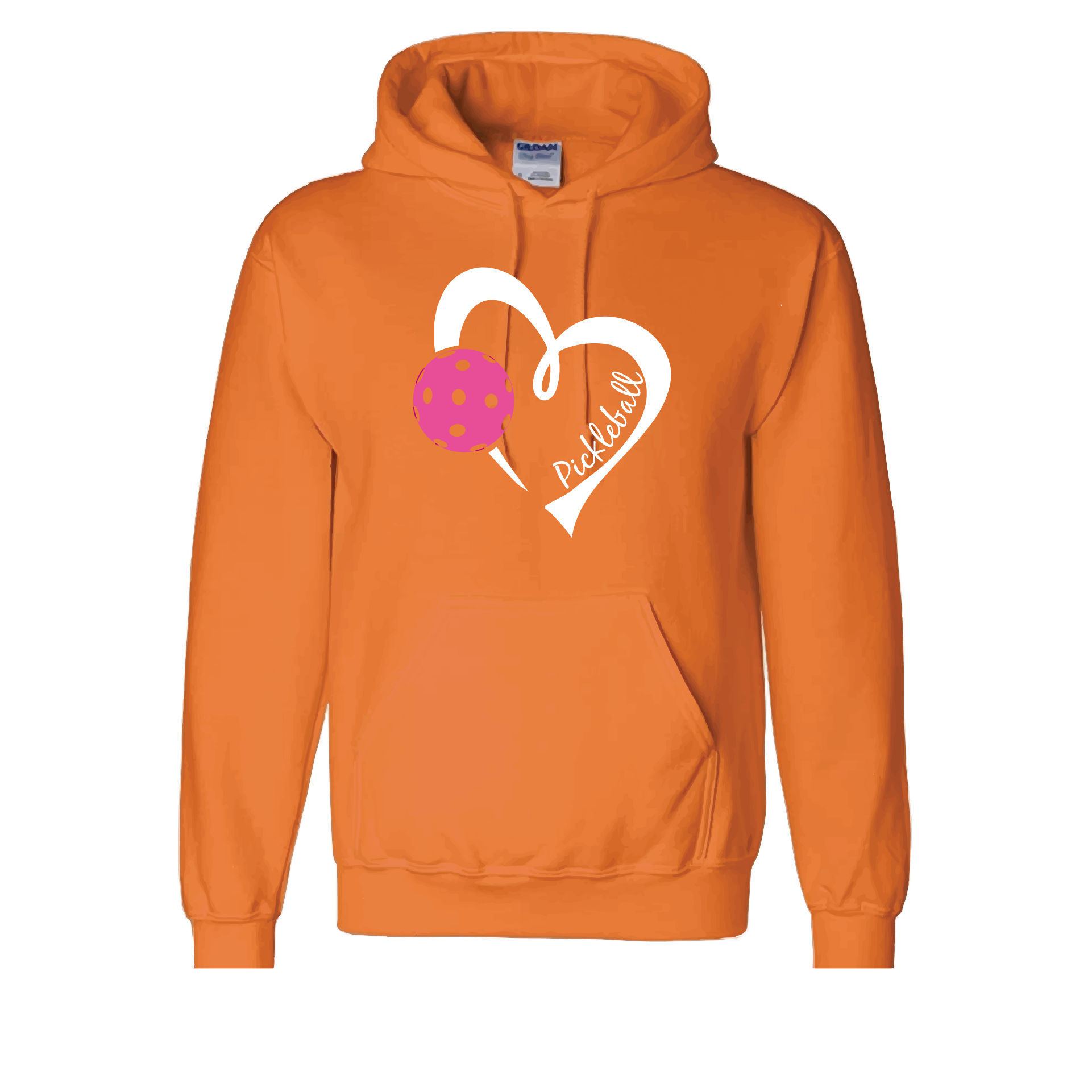 Pickleball Design: Heart with Pickleball  Unisex Hooded Sweatshirt: Moisture-wicking, double-lined hood, front pouch pocket.  This unisex hooded sweatshirt is ultra comfortable and soft. Stay warm on the Pickleball courts while being that hit with this one of kind design.