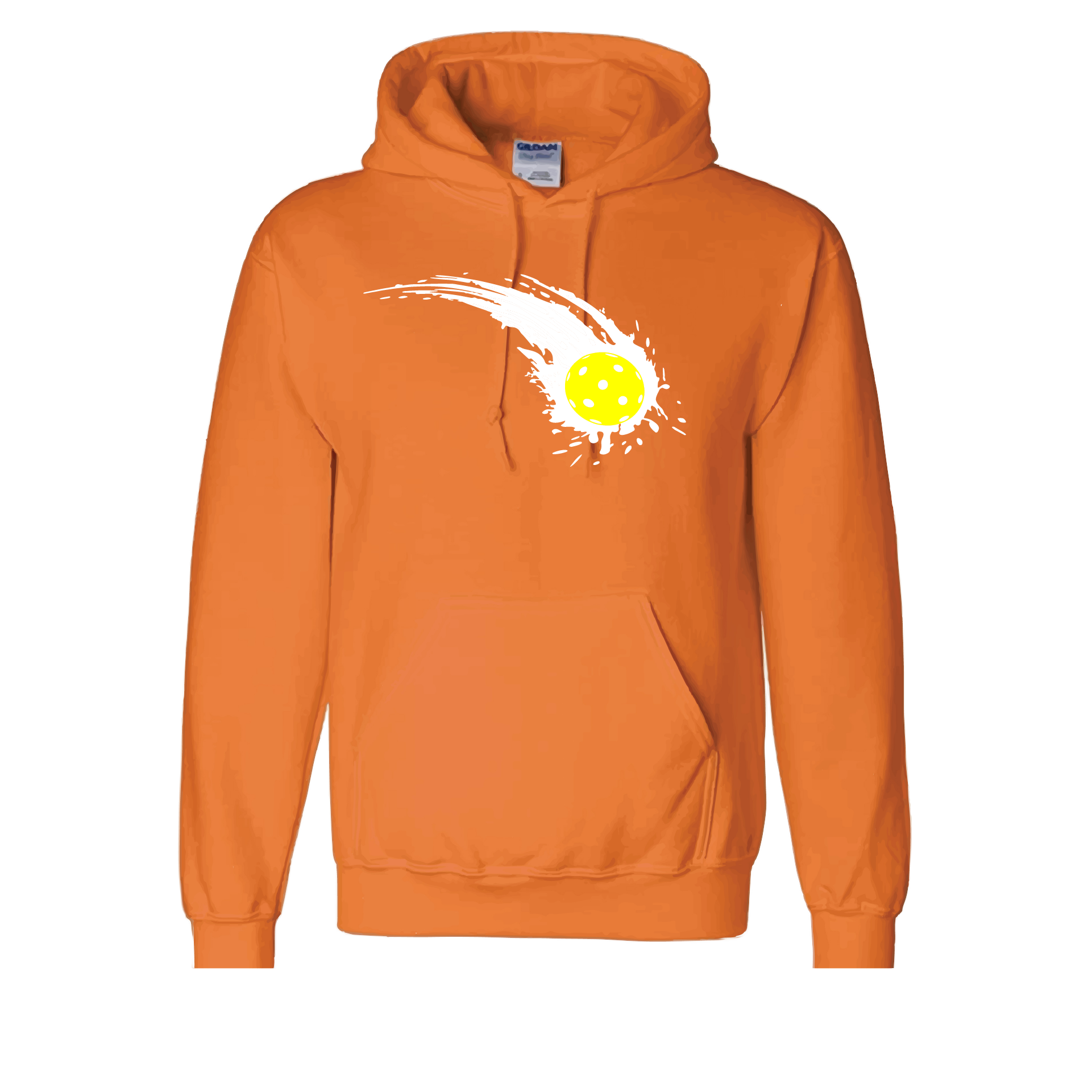 Pickleball Design: Impact  Unisex Hooded Sweatshirt: Moisture-wicking, double-lined hood, front pouch pocket.  This unisex hooded sweatshirt is ultra comfortable and soft. Stay warm on the Pickleball courts while being that hit with this one of kind design.