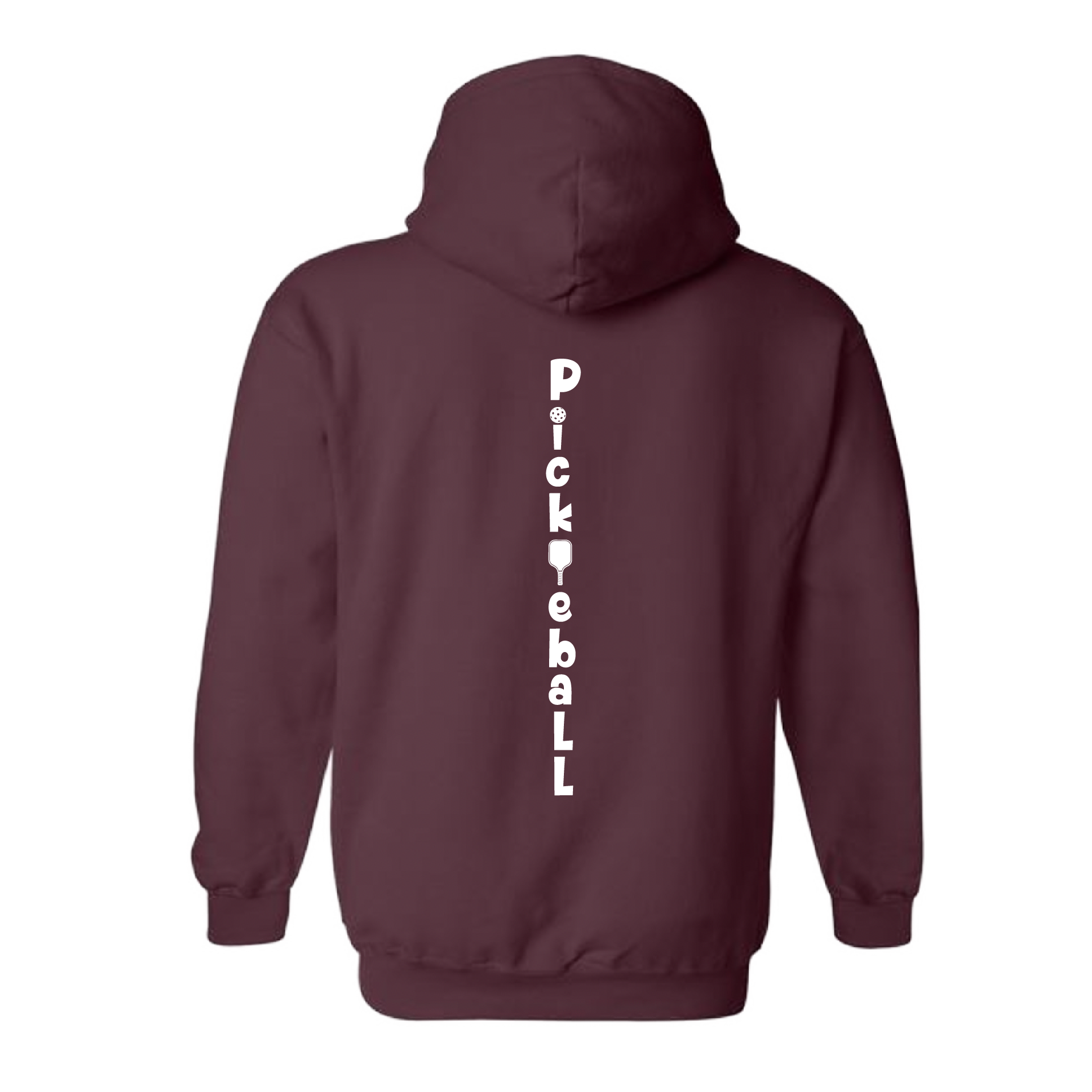 Pickleball Design: Pickleball Vertical (Customizable Location)  Unisex Hooded Sweatshirt: Moisture-wicking, double-lined hood, front pouch pocket.  This unisex hooded sweatshirt is ultra comfortable and soft. Stay warm on the Pickleball courts while being that hit with this one of kind design.