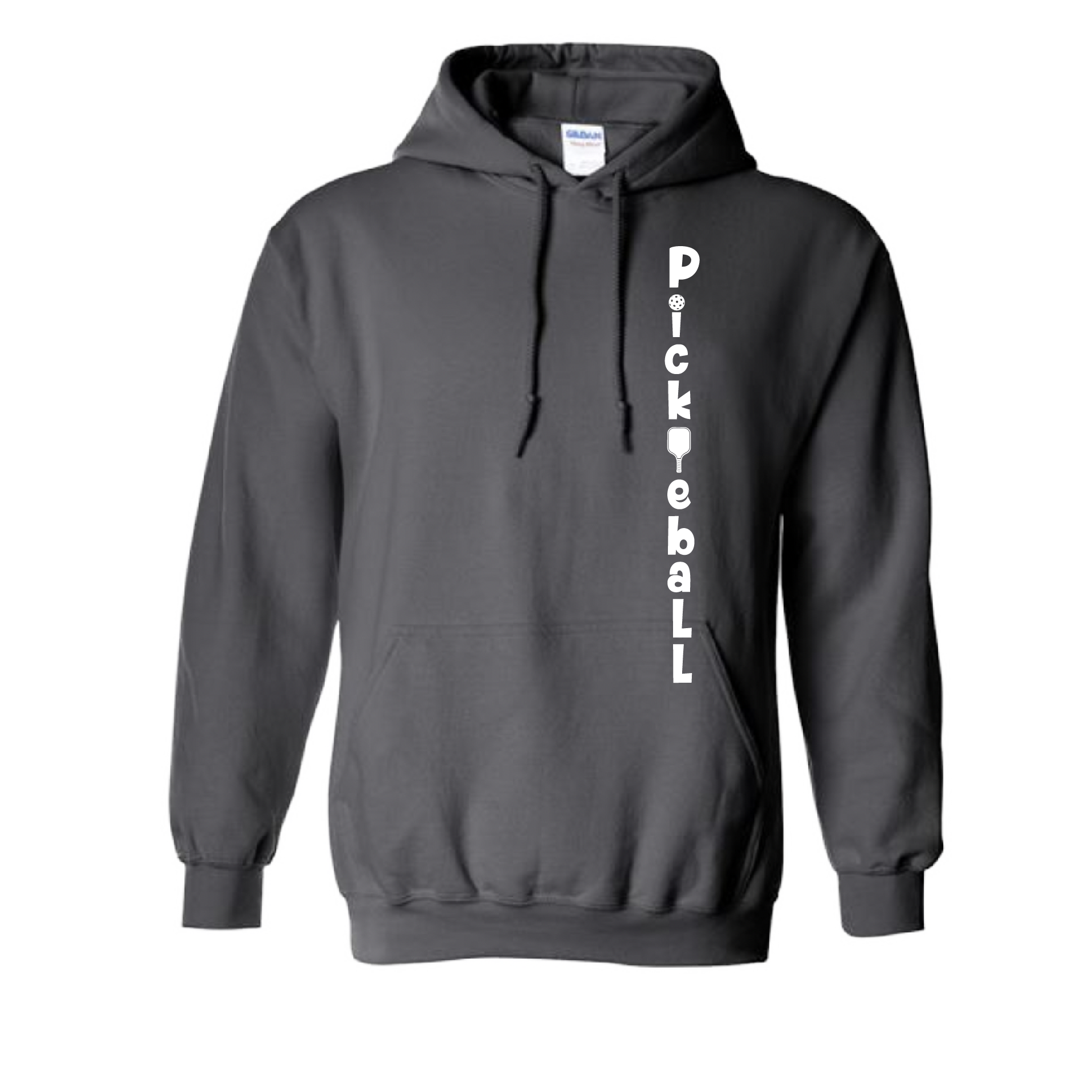 Pickleball Design: Pickleball Vertical (Customizable Location)  Unisex Hooded Sweatshirt: Moisture-wicking, double-lined hood, front pouch pocket.  This unisex hooded sweatshirt is ultra comfortable and soft. Stay warm on the Pickleball courts while being that hit with this one of kind design.