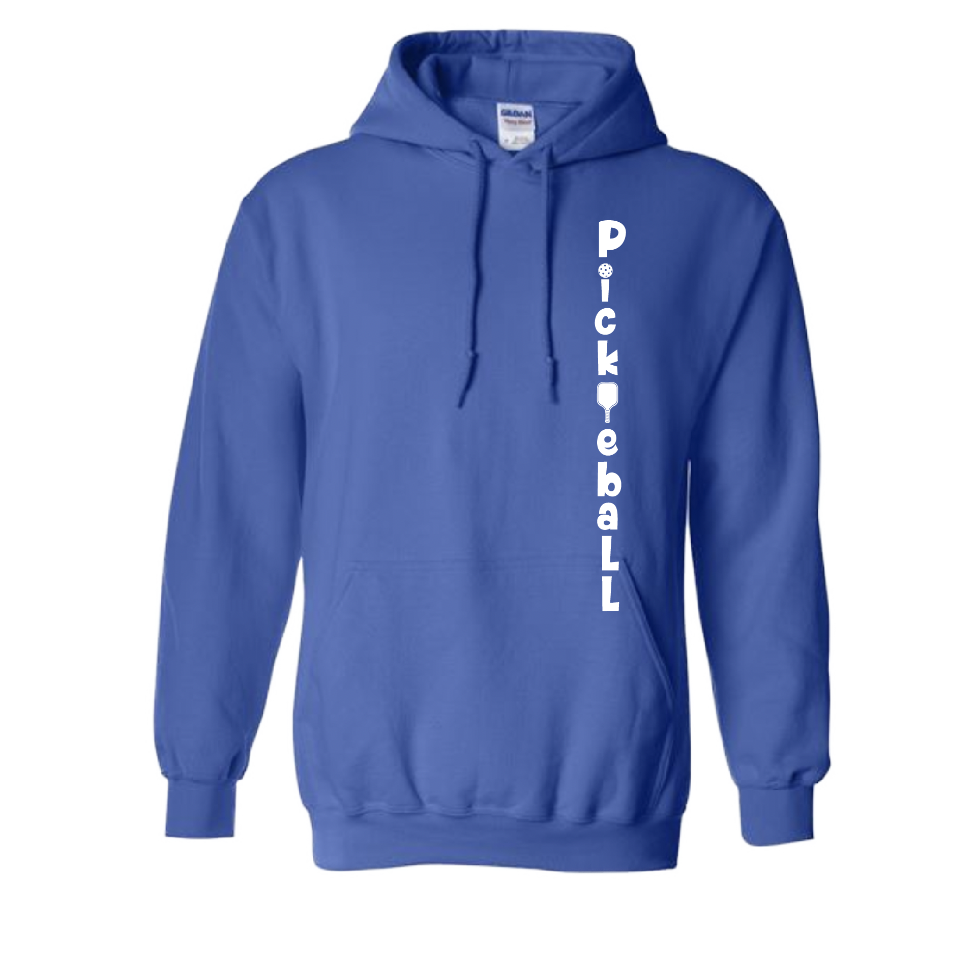 Pickleball Design: Pickleball Vertical (Customizable Location)  Unisex Hooded Sweatshirt: Moisture-wicking, double-lined hood, front pouch pocket.  This unisex hooded sweatshirt is ultra comfortable and soft. Stay warm on the Pickleball courts while being that hit with this one of kind design.