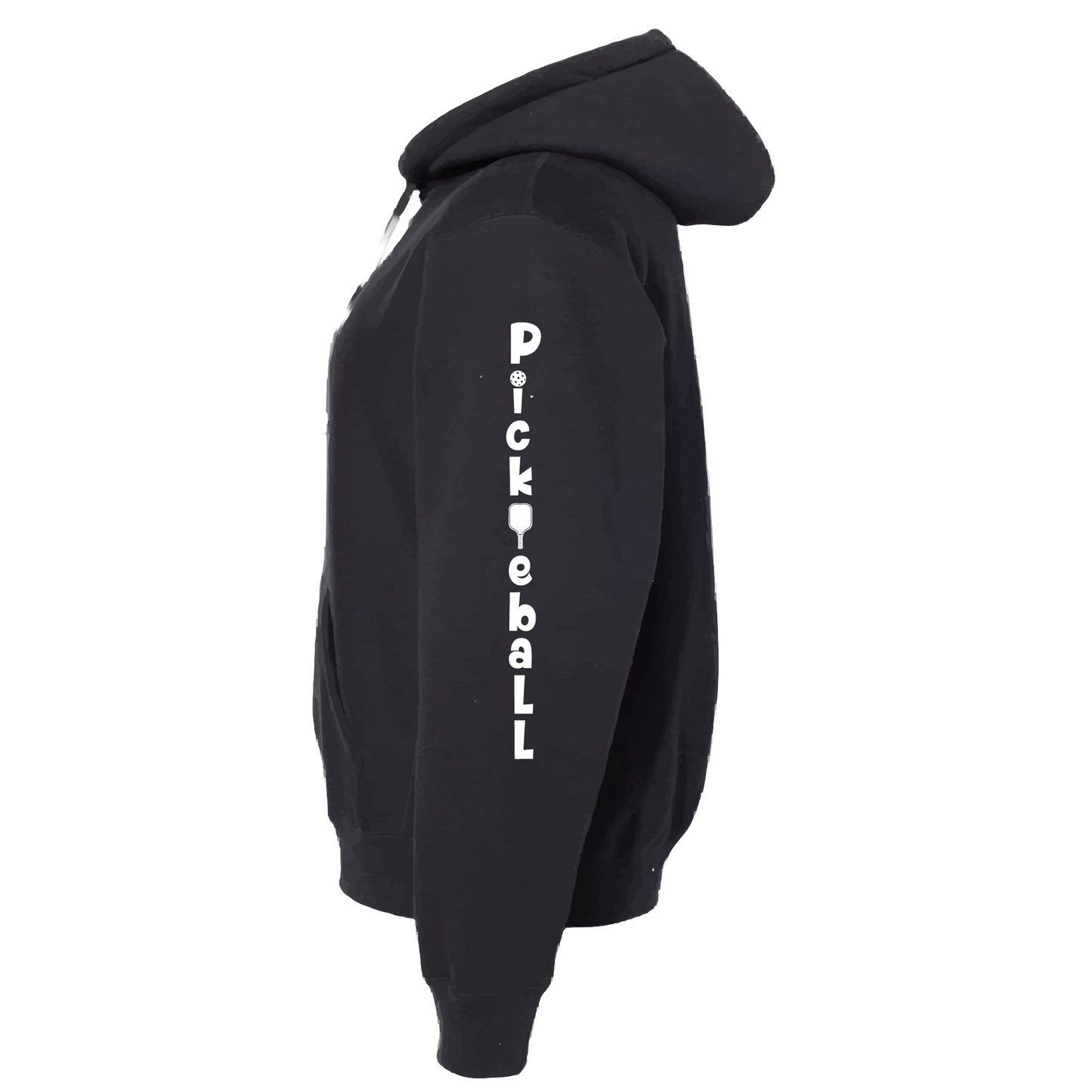 Pickleball Design: Pickleball Vertical (Customizable Location)  Unisex Hooded Sweatshirt: Moisture-wicking, double-lined hood, front pouch pocket.  This unisex hooded sweatshirt is ultra comfortable and soft. Stay warm on the Pickleball courts while being that hit with this one of kind design.