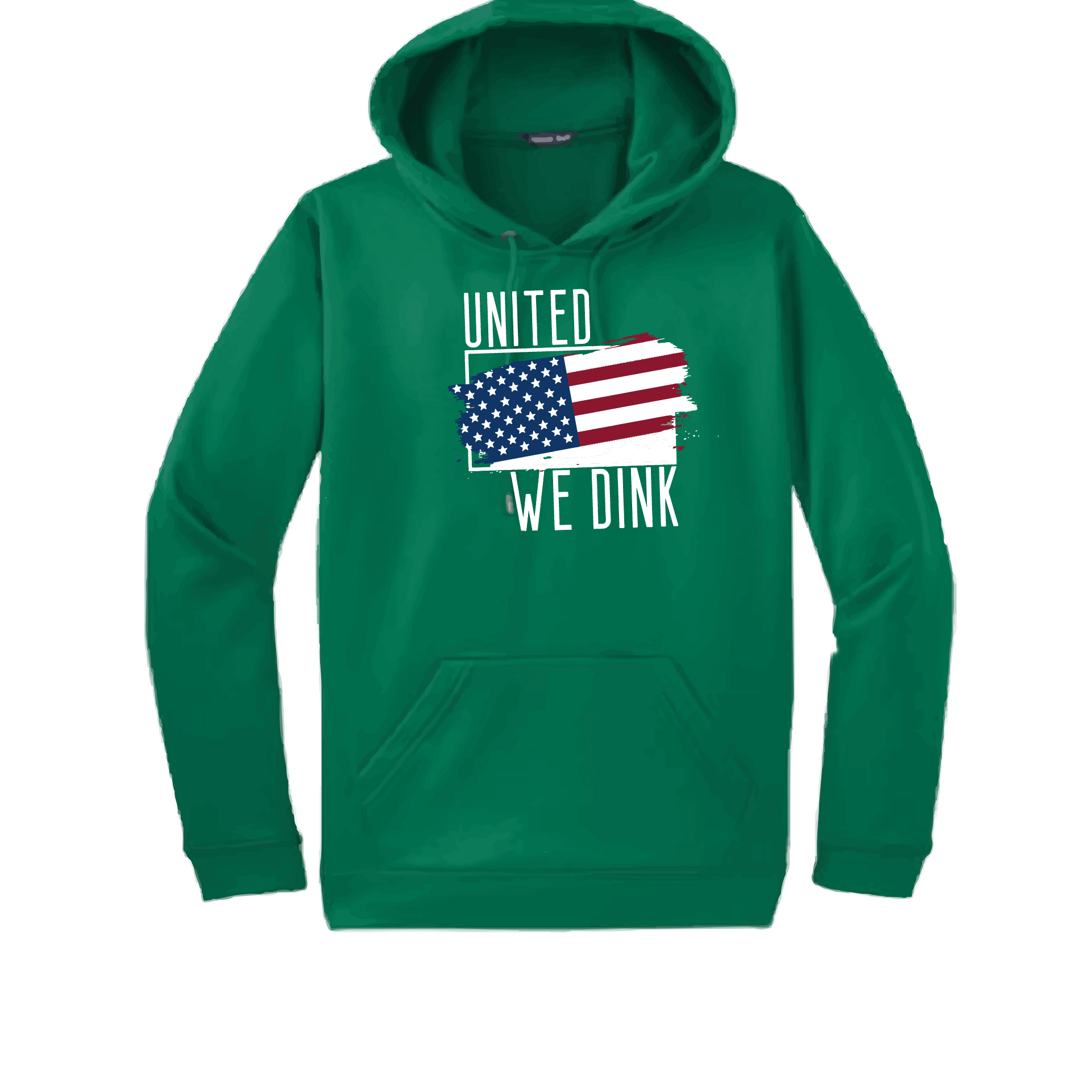 Pickleball Design: United We Dink  Unisex Hooded Sweatshirt: Moisture-wicking, double-lined hood, front pouch pocket.  This unisex hooded sweatshirt is ultra comfortable and soft. Stay warm on the Pickleball courts while being that hit with this one of kind design.