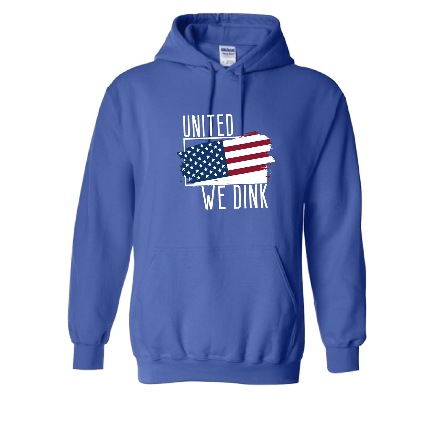 Pickleball Design: United We Dink  Unisex Hooded Sweatshirt: Moisture-wicking, double-lined hood, front pouch pocket.  This unisex hooded sweatshirt is ultra comfortable and soft. Stay warm on the Pickleball courts while being that hit with this one of kind design.