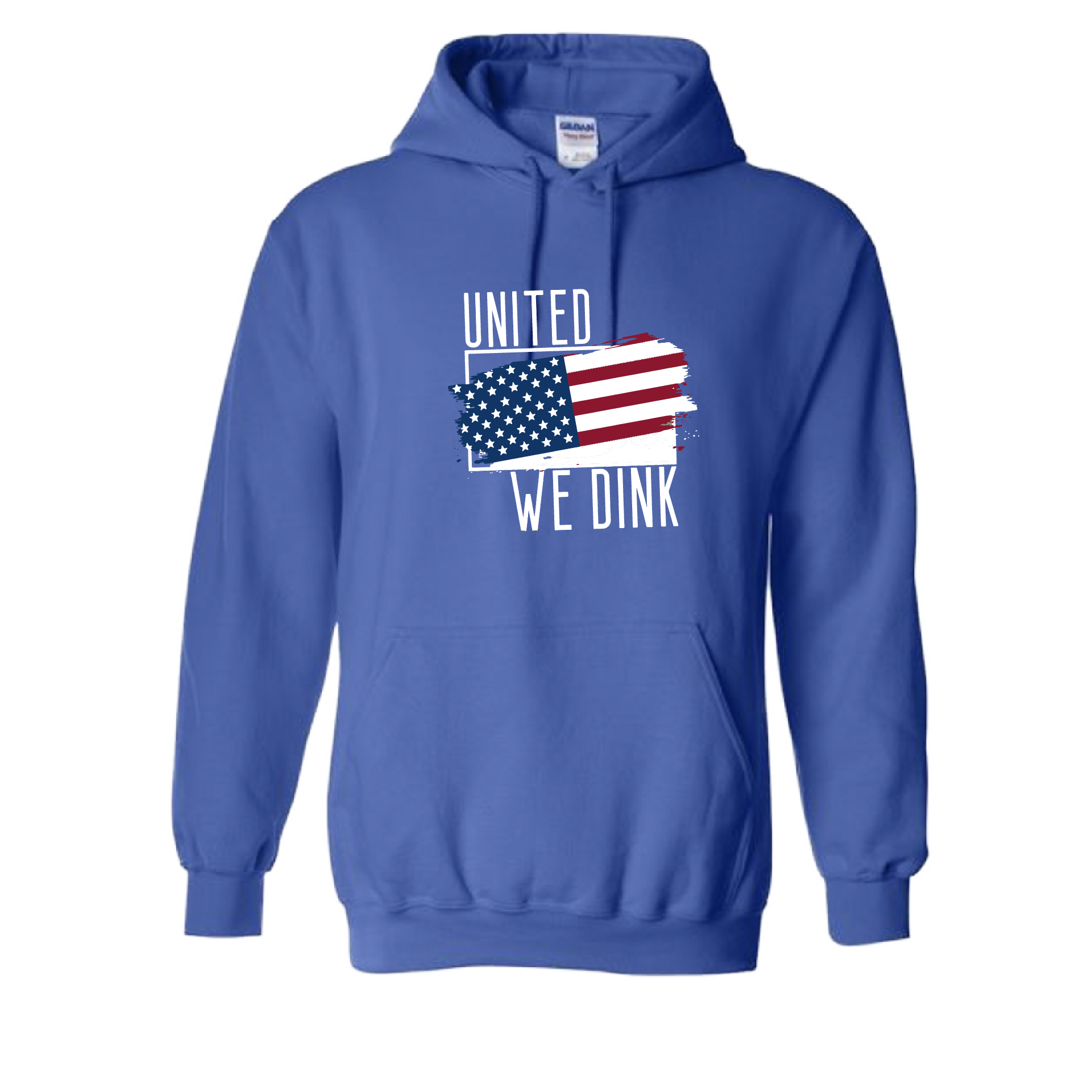 Pickleball Design: United We Dink  Unisex Hooded Sweatshirt: Moisture-wicking, double-lined hood, front pouch pocket.  This unisex hooded sweatshirt is ultra comfortable and soft. Stay warm on the Pickleball courts while being that hit with this one of kind design.