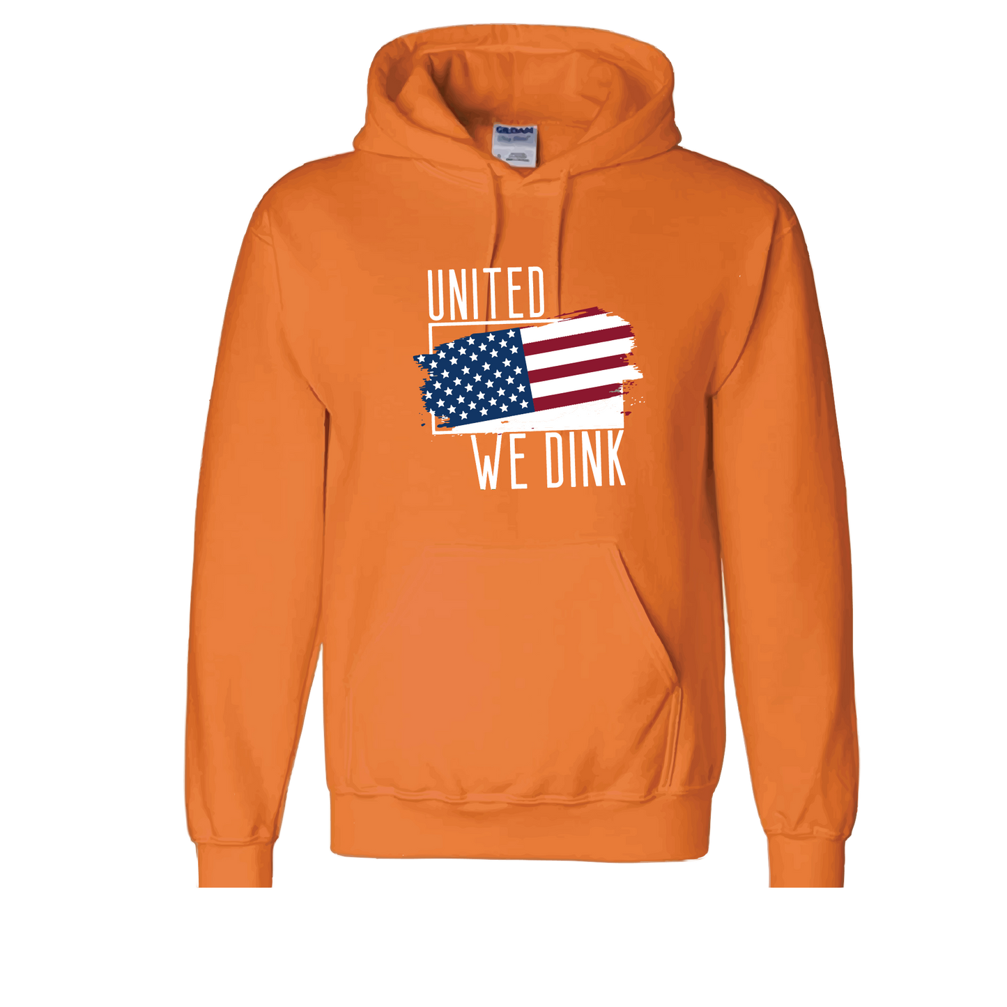 Pickleball Design: United We Dink  Unisex Hooded Sweatshirt: Moisture-wicking, double-lined hood, front pouch pocket.  This unisex hooded sweatshirt is ultra comfortable and soft. Stay warm on the Pickleball courts while being that hit with this one of kind design.