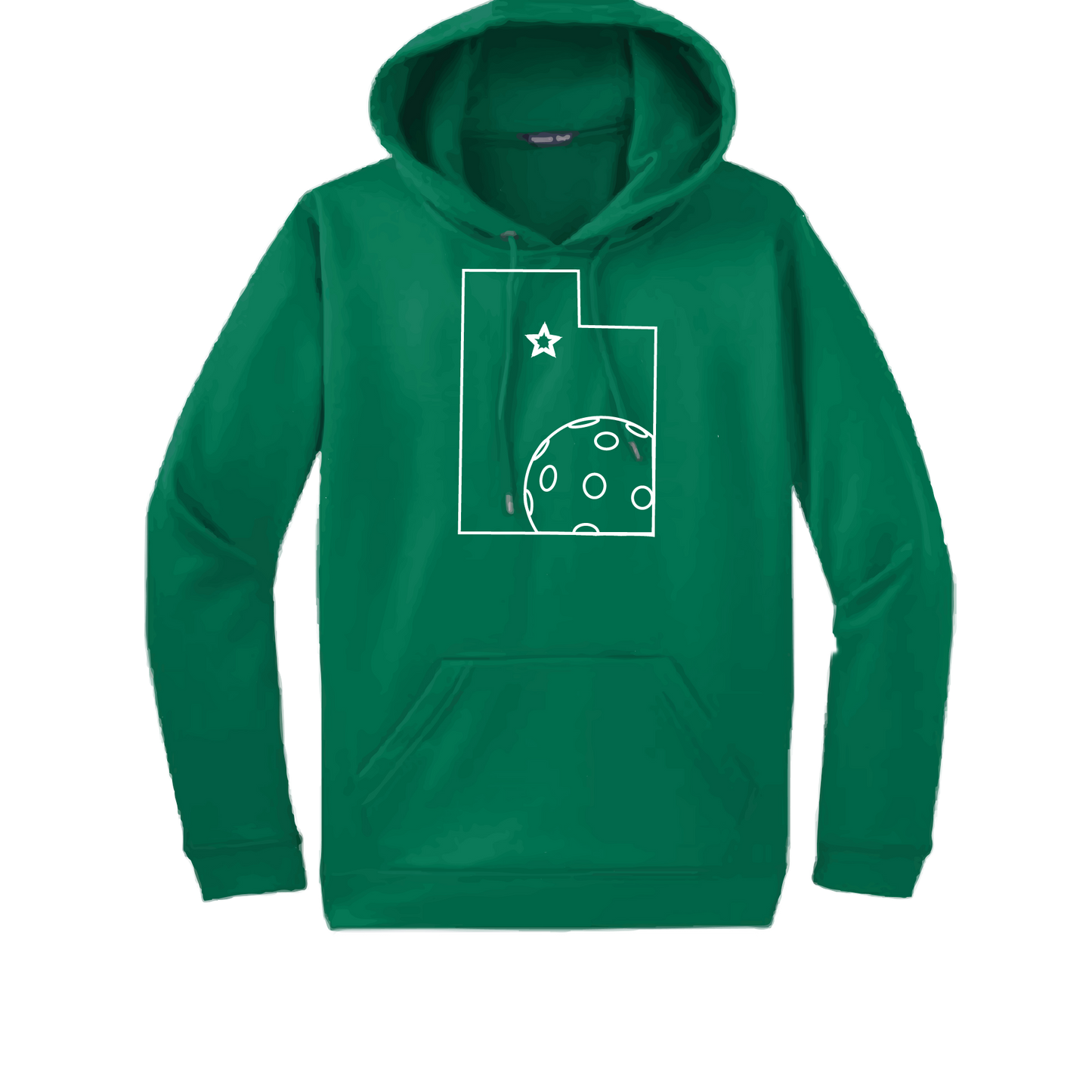 Pickleball Design: Utah Pickleball.   Unisex Hooded Sweatshirt: Moisture-wicking, double-lined hood, front pouch pocket.  This unisex hooded sweatshirt is ultra comfortable and soft. Stay warm on the Pickleball courts while being that hit with this one of kind design.