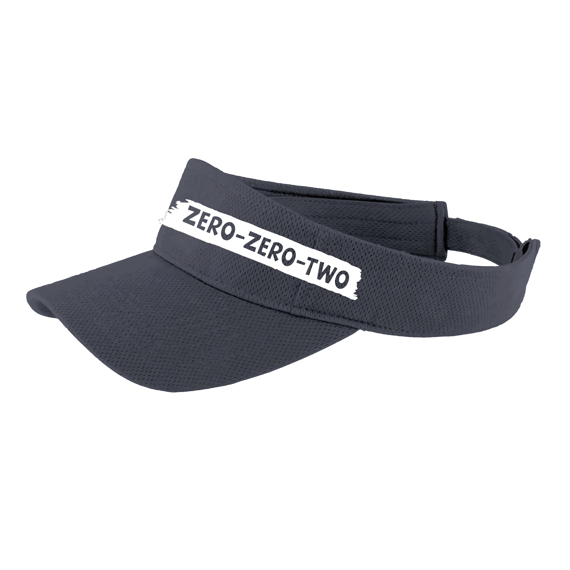 Pickleball Visor Design: Zero Zero Two  This fun pickleball visor is the perfect accessory for all pickleball players needing to keep their focus on the game and not the sun. The moisture-wicking material is made of 100% polyester with closed-hole flat back mesh and PosiCharge Technology. The back closure is a hook and loop style made to adjust to every adult.