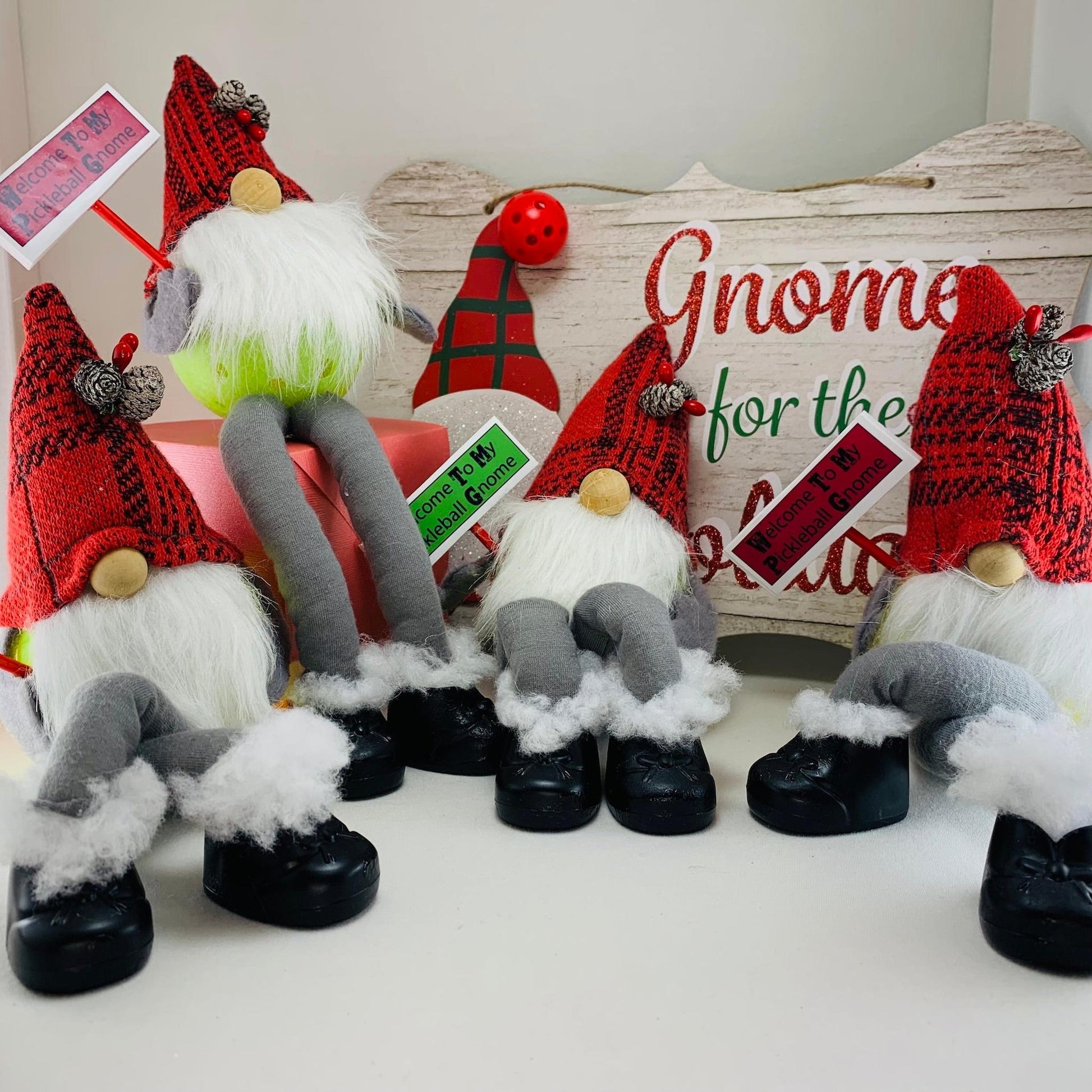 Welcome Home Pickleball Gnomes | Pickleball Christmas Gifts And Decor