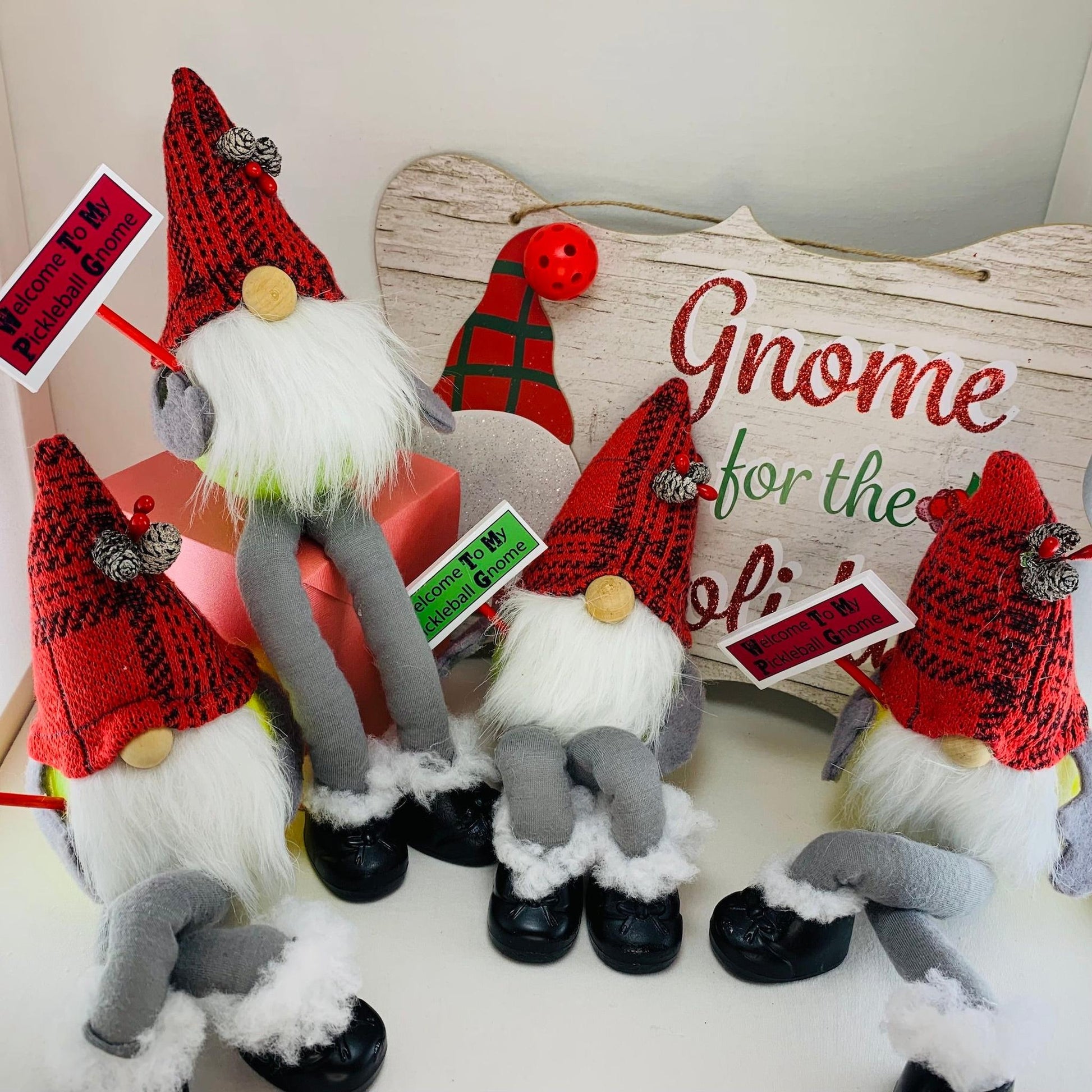 Welcome Home Pickleball Gnomes | Pickleball Christmas Gifts And Decor