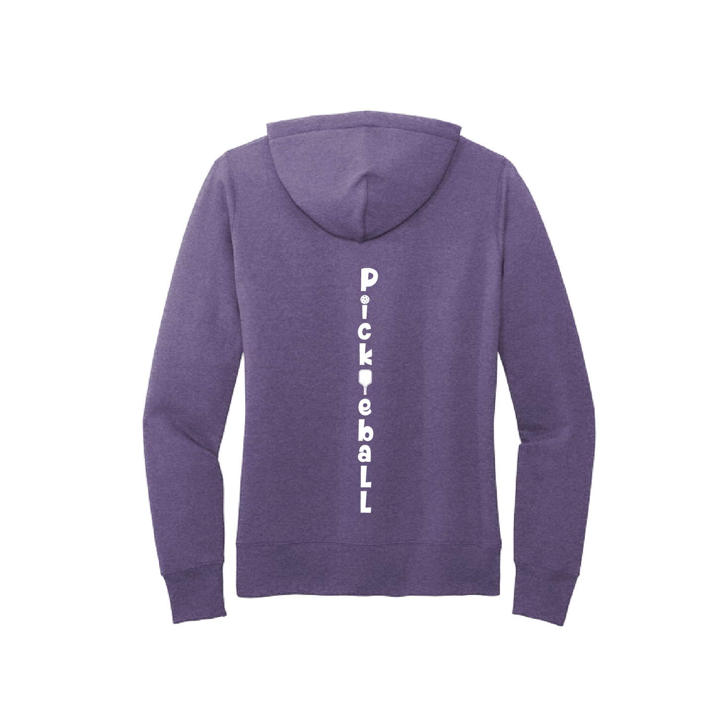 Pickleball Design: Pickleball Vertical (Customizable Location)  Women's Hooded pullover Sweatshirt  Turn up the volume in this Women's Sweatshirts with its perfect mix of softness and attitude. Ultra soft lined inside with a lined hood also. This is fitted nicely for a women's figure. Front pouch pocket.