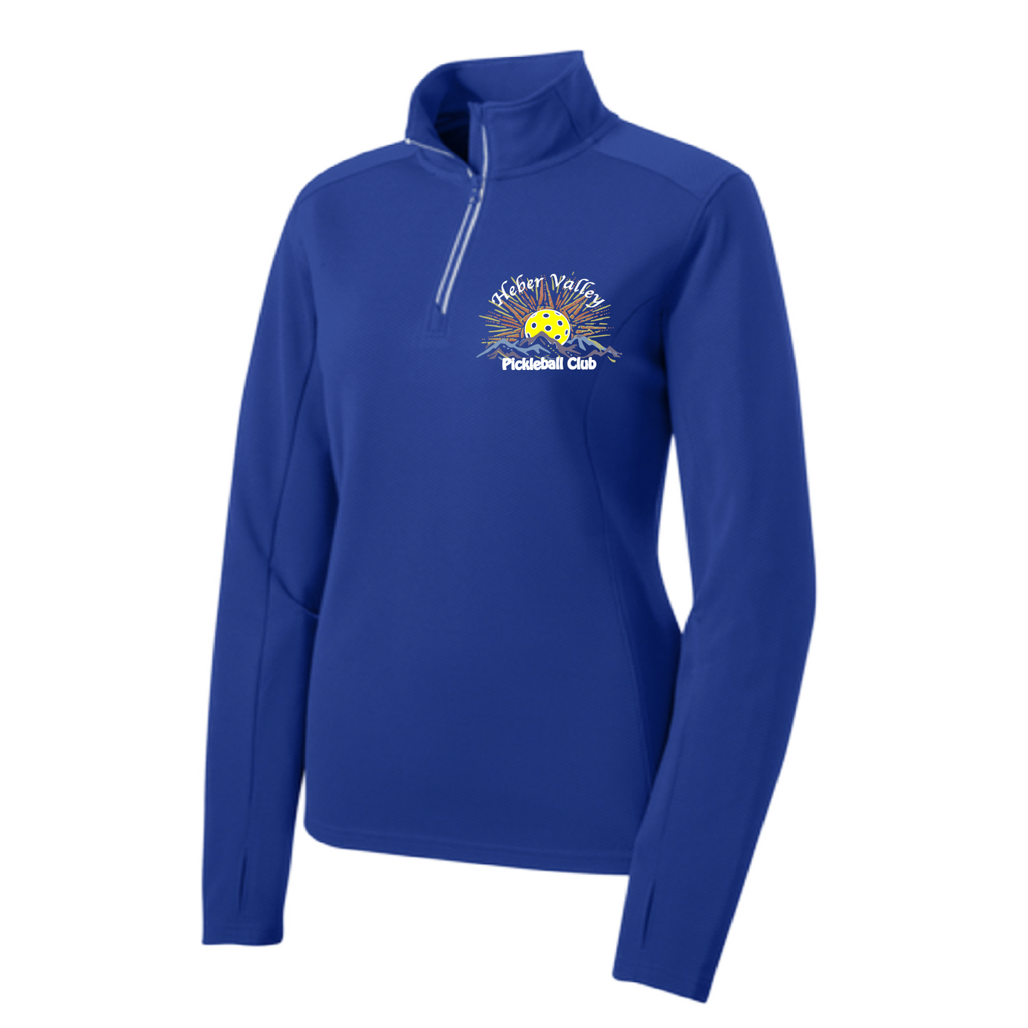 Heber Valley Pickleball Club design. Women's fitted hoodie pickleball –