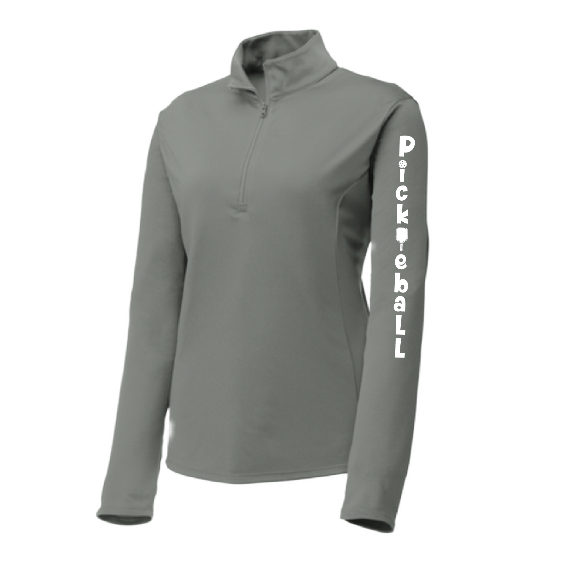 Design: Pickleball (Vertical) Customizable Location  Women's 1/4-Zip Pullover: Princess seams and drop tail hem.  Turn up the volume in this Women's shirt with its perfect mix of softness and attitude. Material is ultra-comfortable with moisture wicking properties and tri-blend softness. PosiCharge technology locks in color. Highly breathable and lightweight. Versatile enough for wearing year-round.