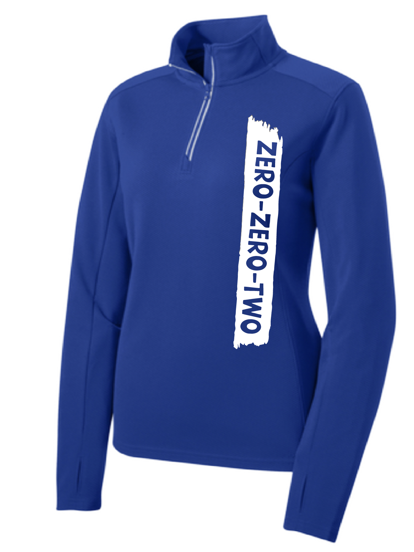 Pickleball Design: Zero Zero Two (Customizable Location)  Women's 1/4-Zip Pullover: Princess seams and drop tail hem.  Turn up the volume in this Women's shirt with its perfect mix of softness and attitude. Material is ultra-comfortable with moisture wicking properties and tri-blend softness. PosiCharge technology locks in color. Highly breathable and lightweight. Versatile enough for wearing year-round.